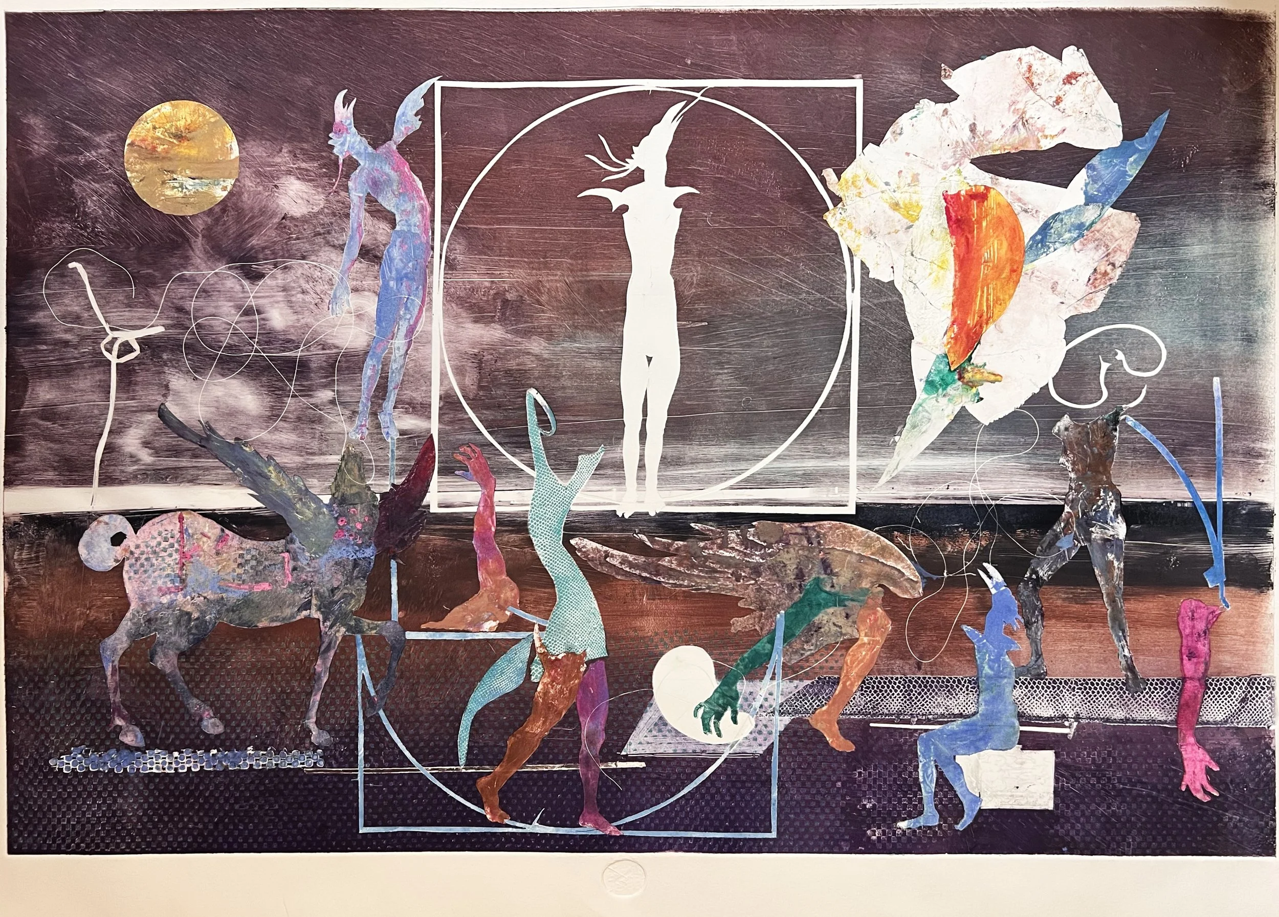 Birdman -Walpurgisnacht II, monotype on paper, 24x36"