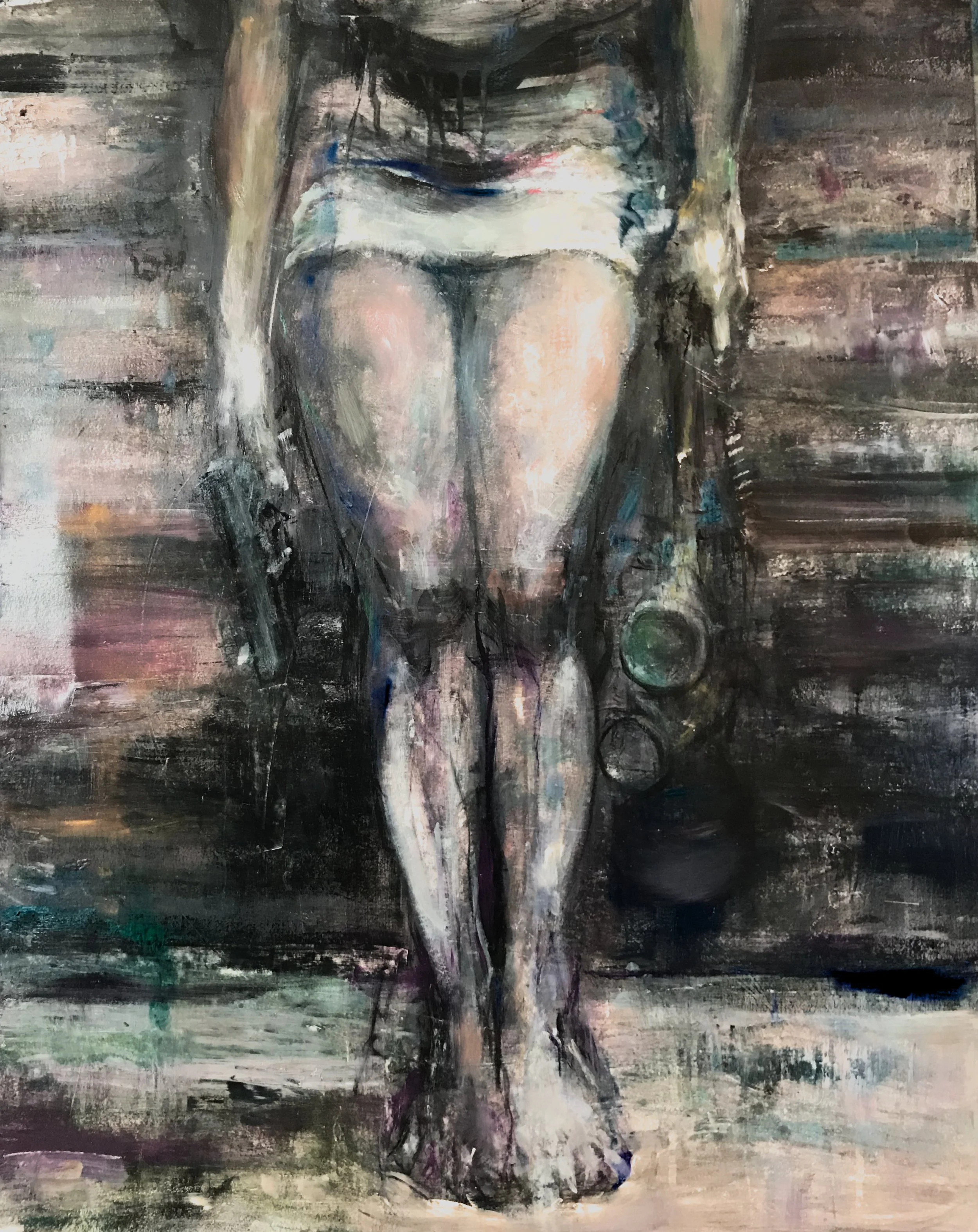 Redemption, mixed media on paper, 48x36"