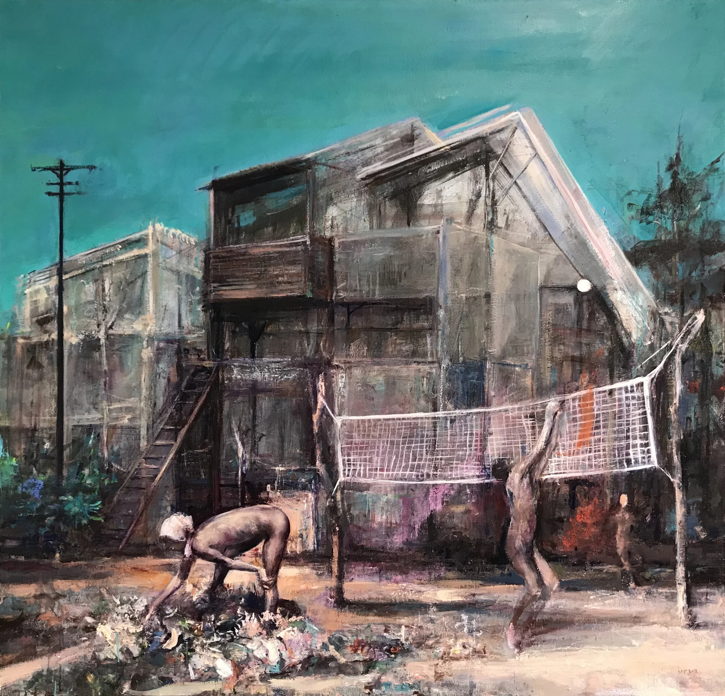 Utopialand, oil on canvas, 58x58"