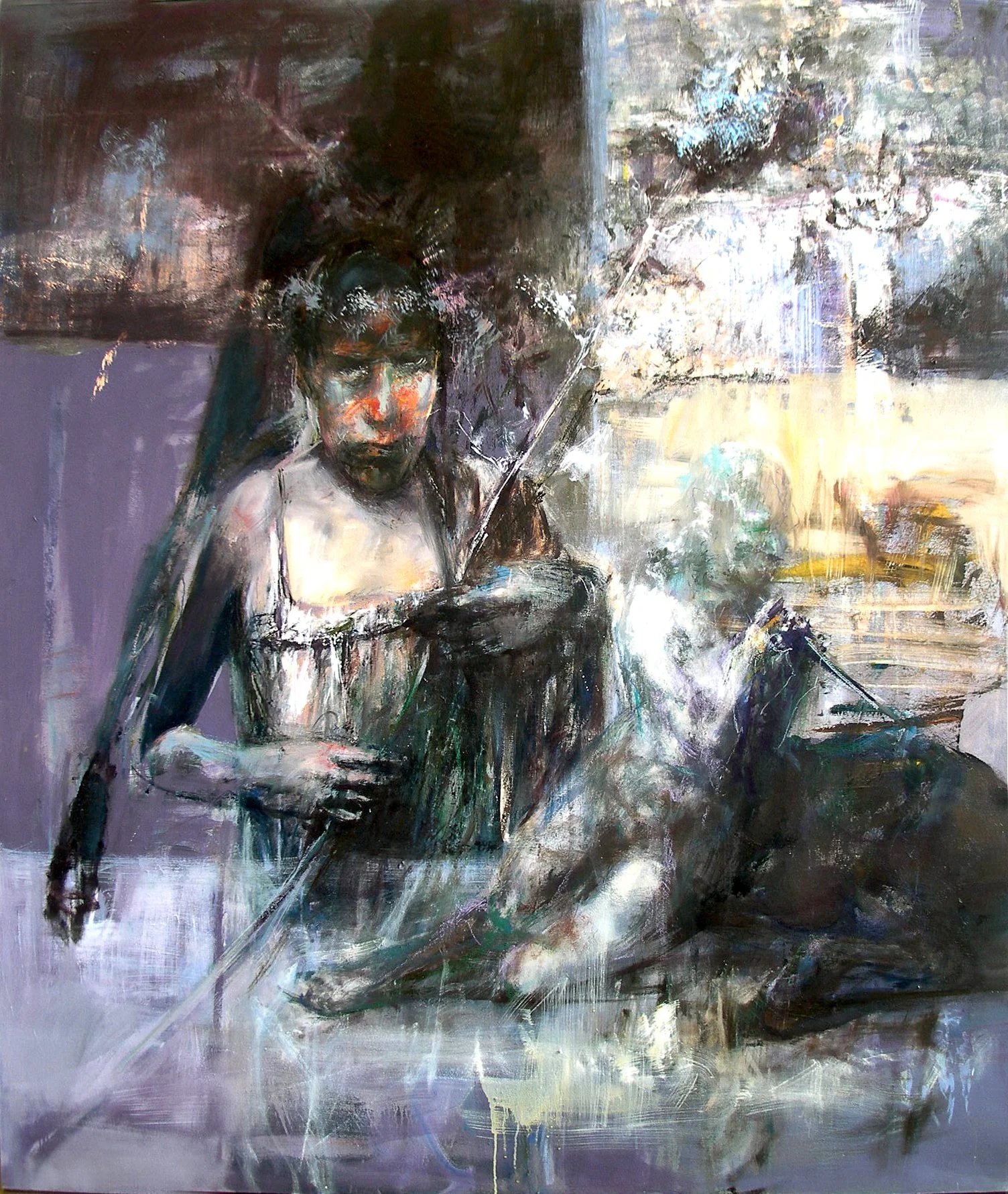 Keepers of the Suspended Garden, oil on canvas, 98x72"