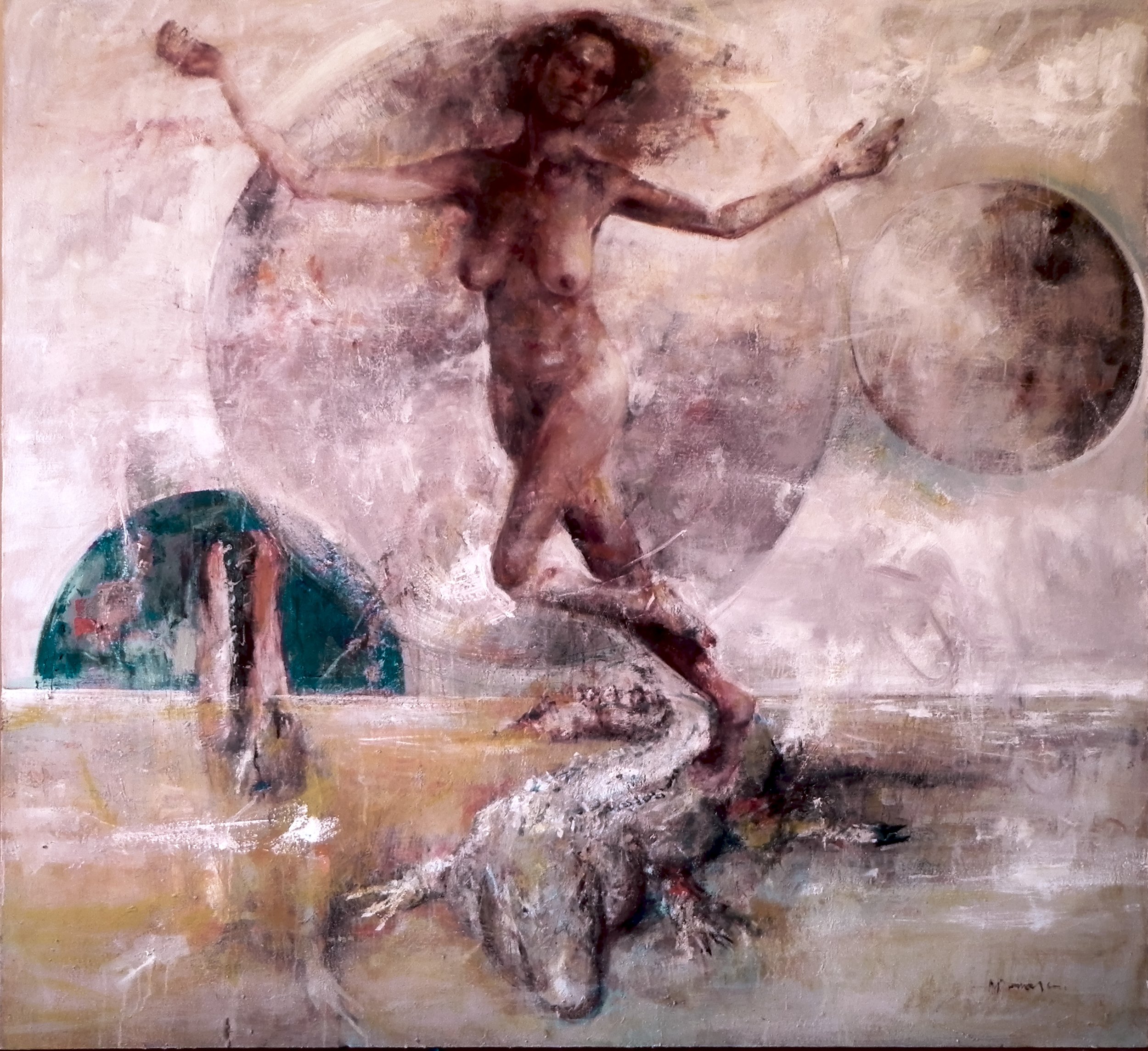 The Birth of Venus, oil on canvas, 78x98"