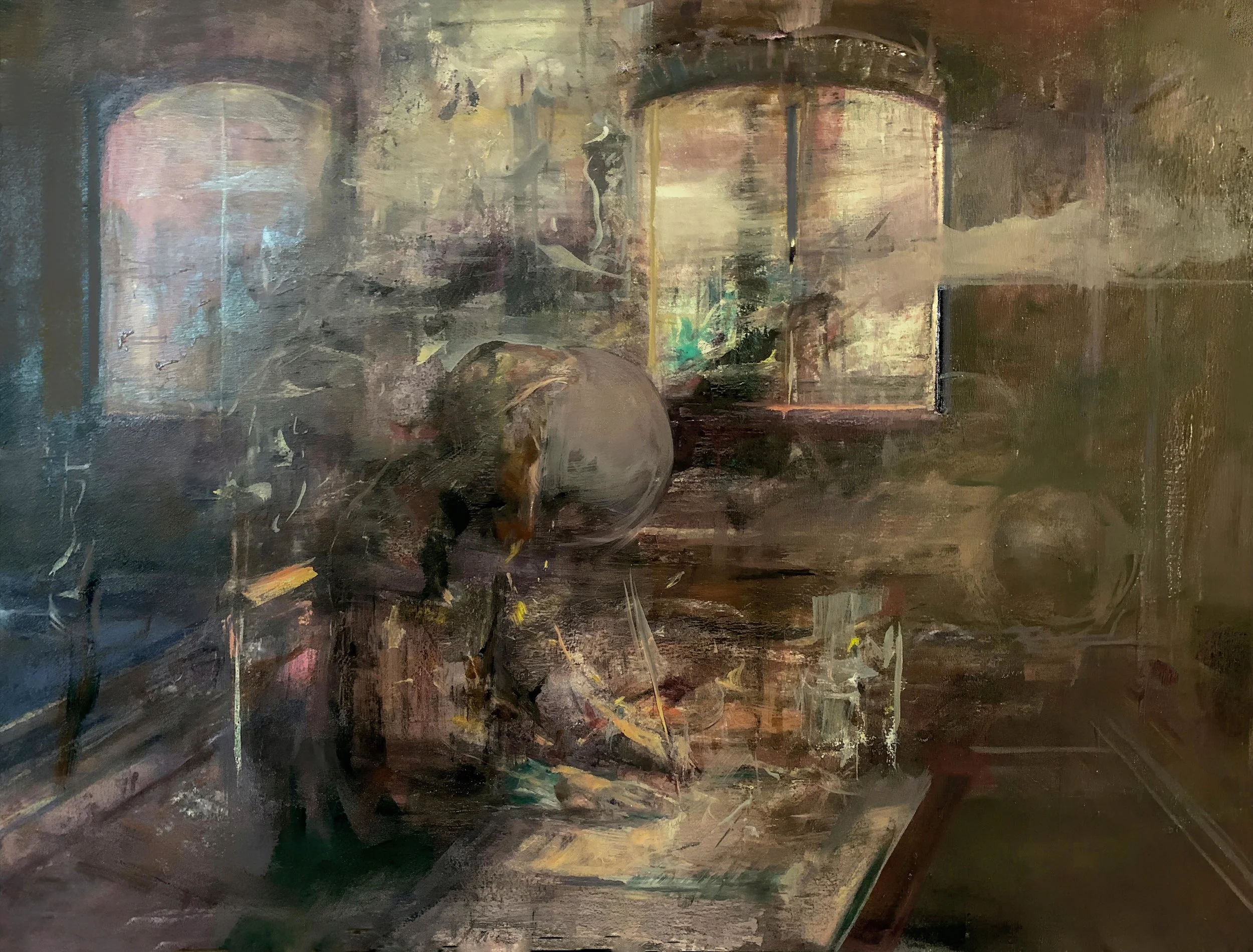 Faust in his Chamber, oil on canvas, 48x59"