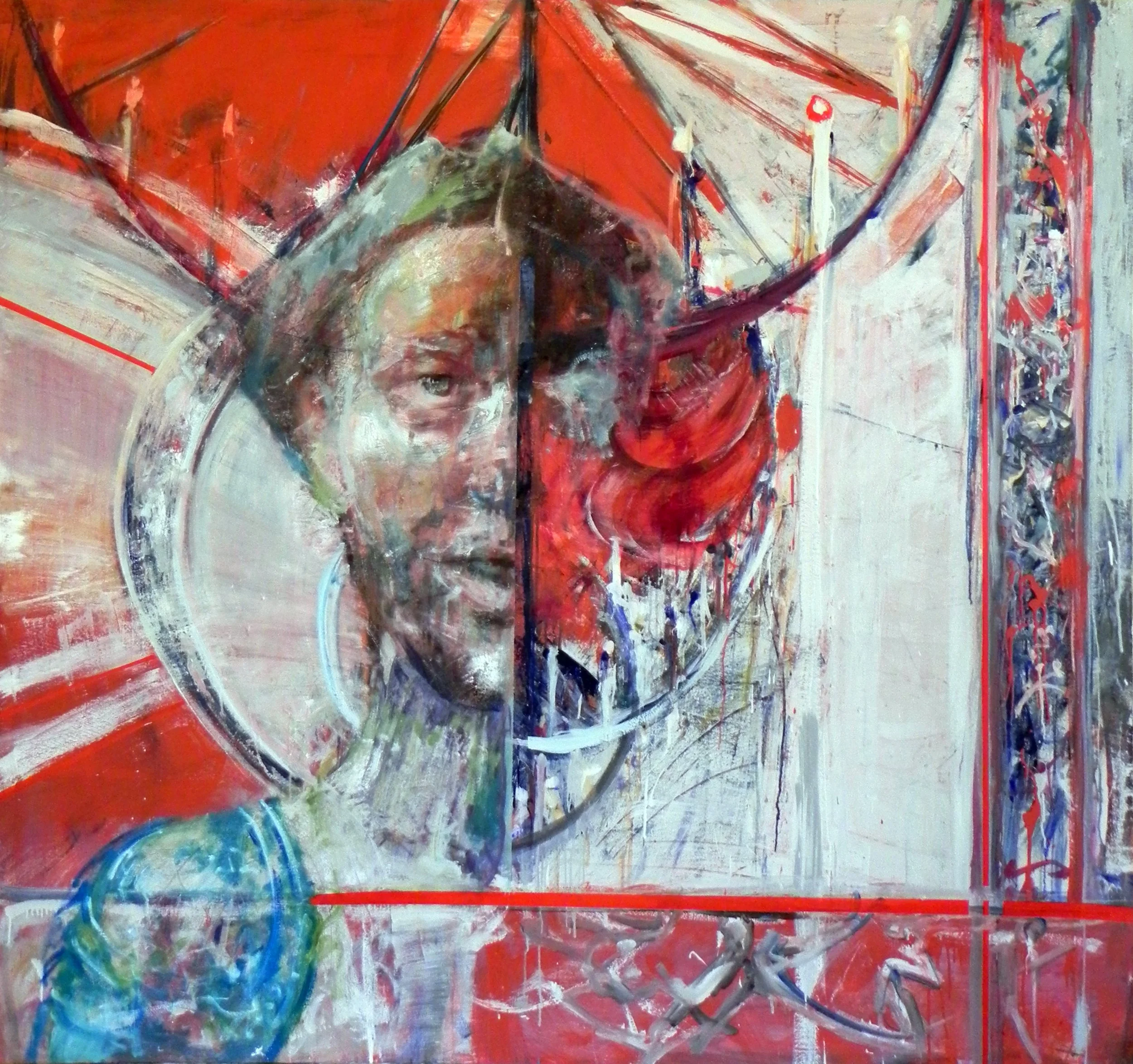 Miles as a knight, oil on canvas, 58x68"