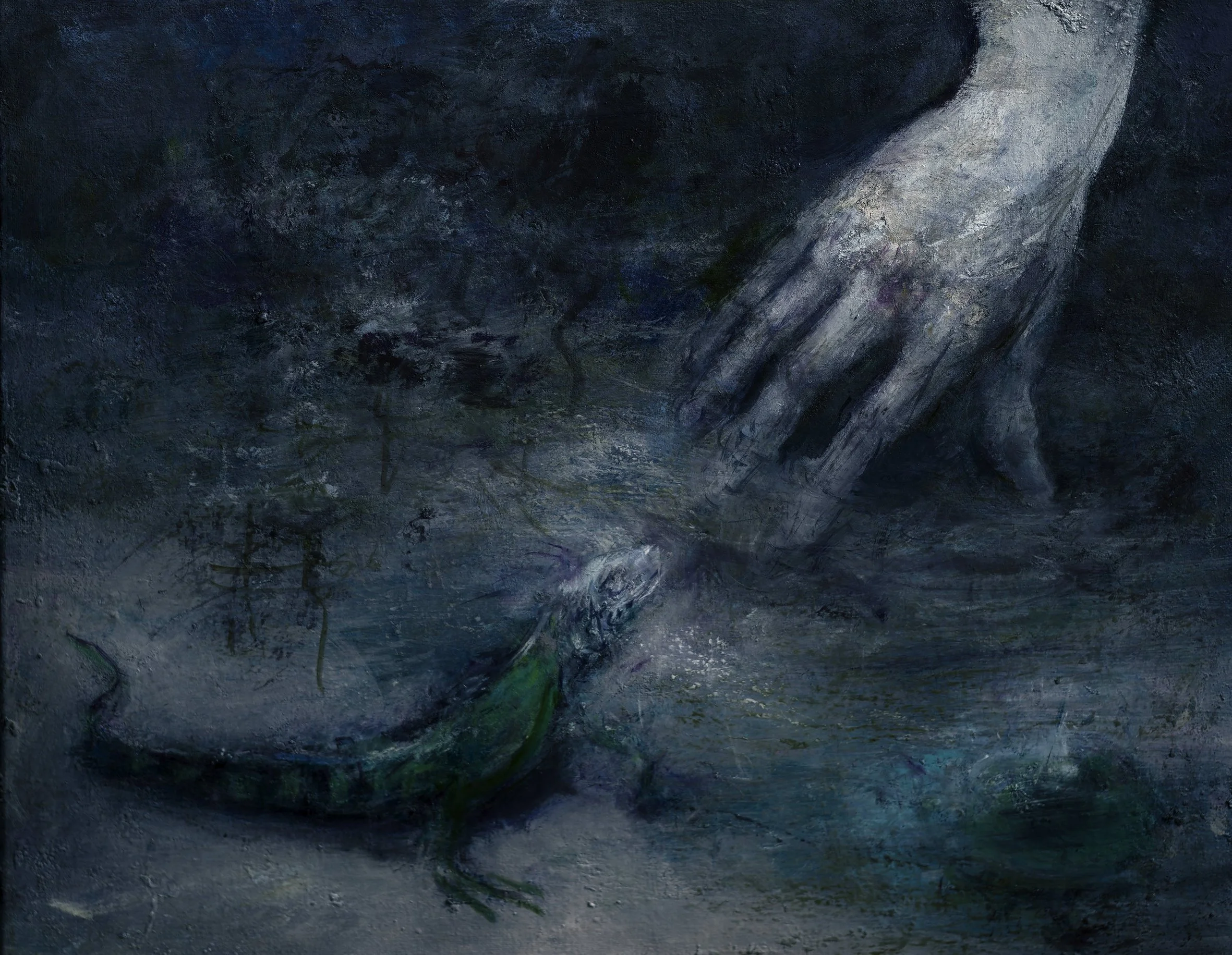 Contact, oil on canvas, 32x27"