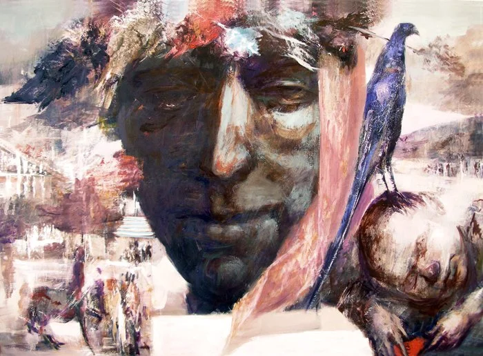 Peacefull Nightmare, oil on canvas, 120x78"