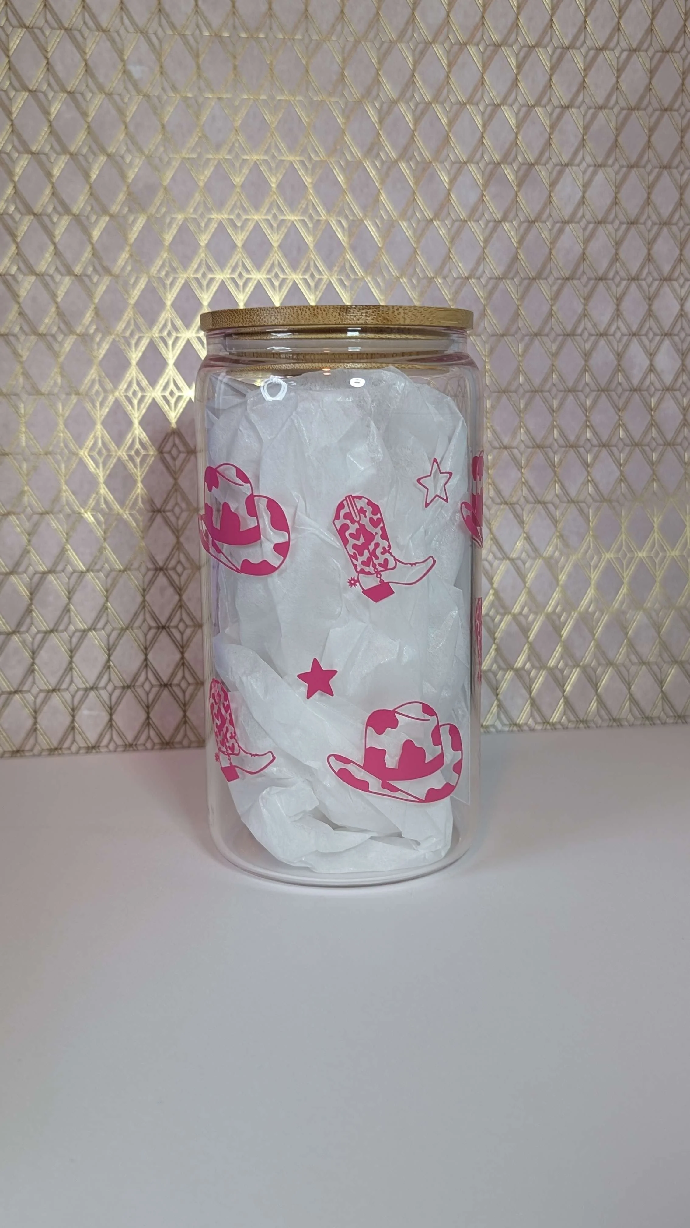 Pink Cowgirl  - Drinking Glass