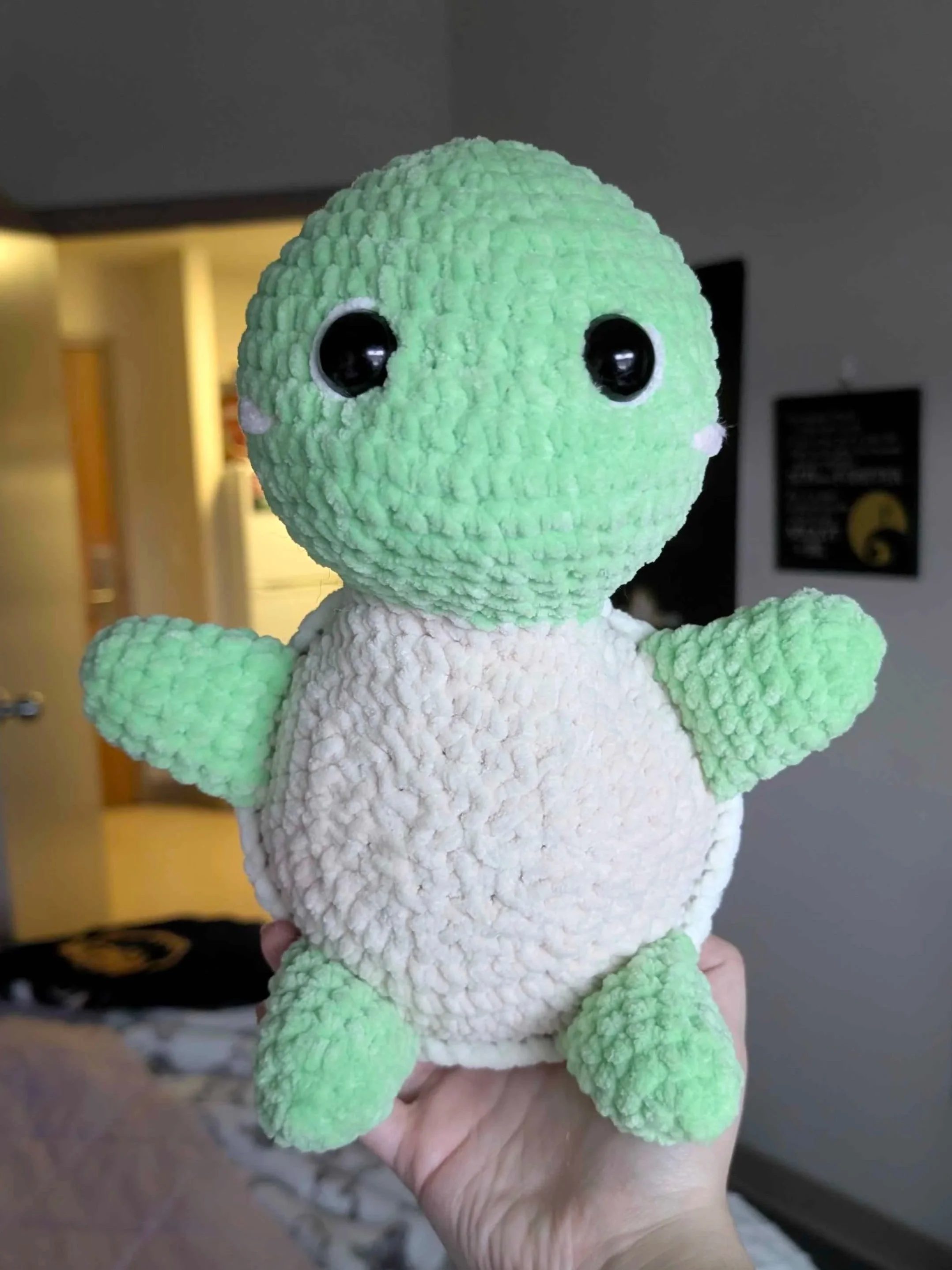 Large Sitting Turtle - Crochet Plushy