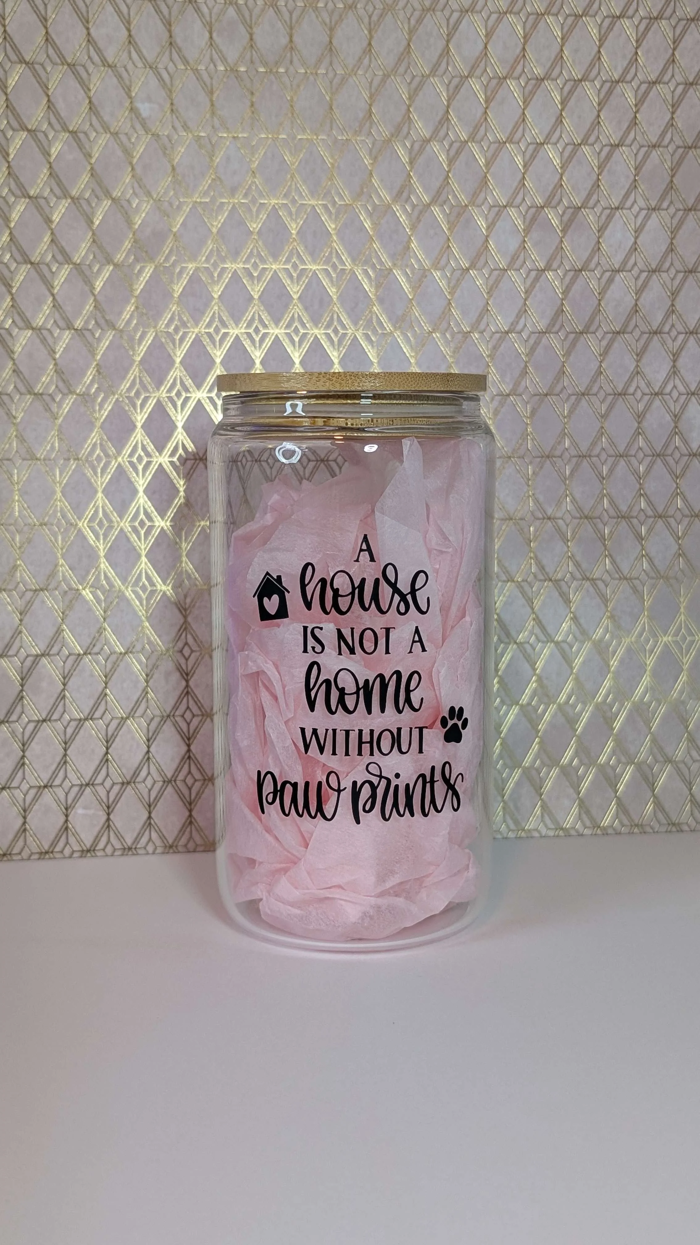 House Is Not Home Without Paw Prints - Drinking Glass