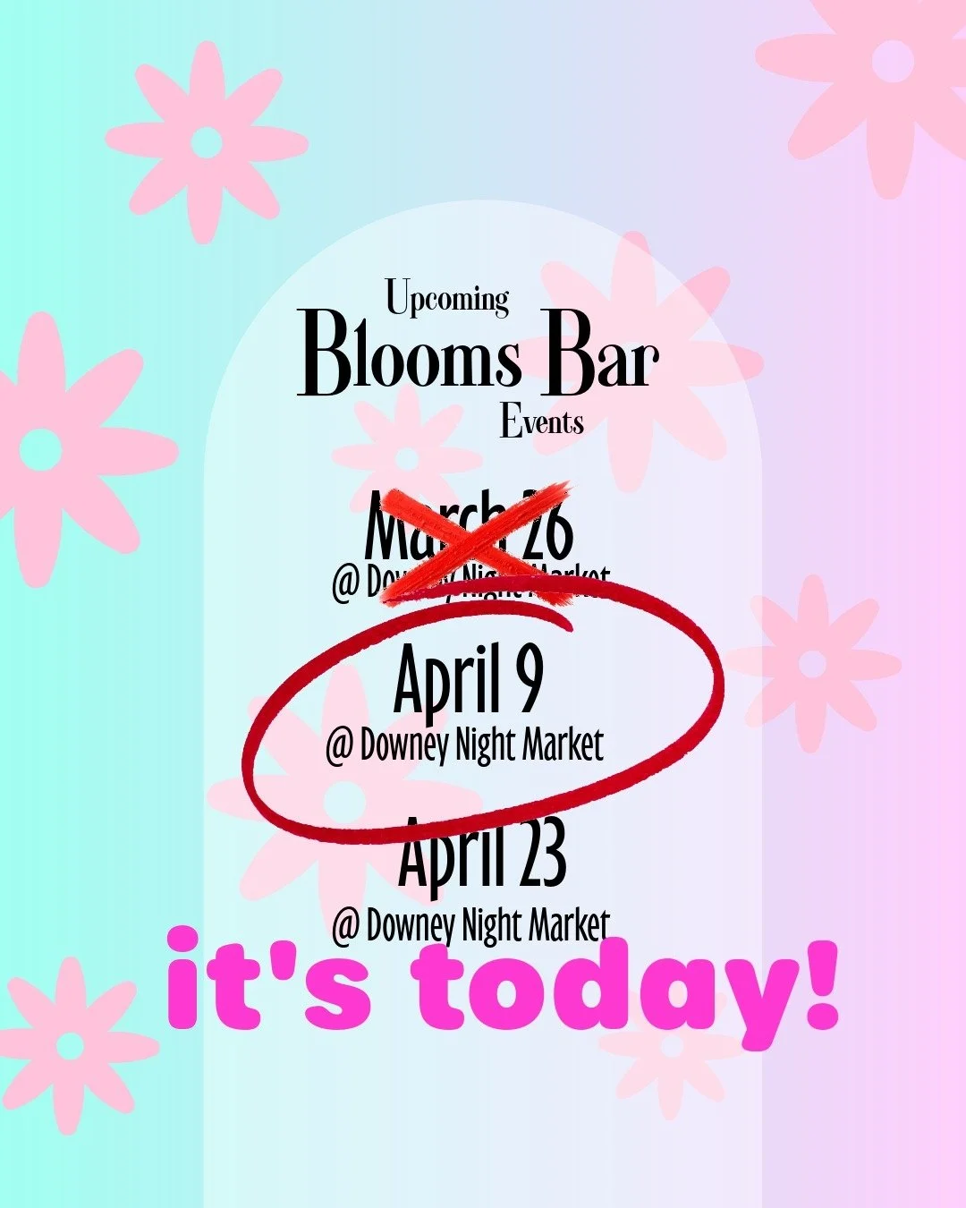 🌟 It's Blooms Bar Thursday! 🌻 Get ready for exciting surprises that you won&rsquo;t want to miss! Join us from 5pm-9pm at the Downey Night Market! 😎✨
.
.
#KingdomOfBlooms #BloomsBar #DowneyNightMarket