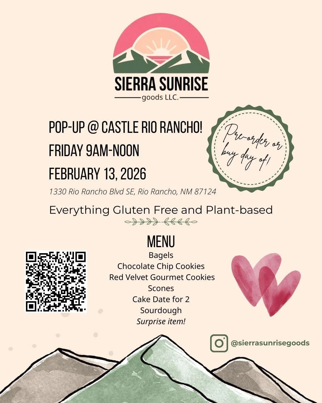 💝Count your lucky hearts because on Friday the 13th of February I&rsquo;m having a pop-up castlecoffeenm in Rio Rancho! 💝
Whether you want to pick up your pre-order or buy something sweet for your sweetheart that day, I&rsquo;m looking forward to s