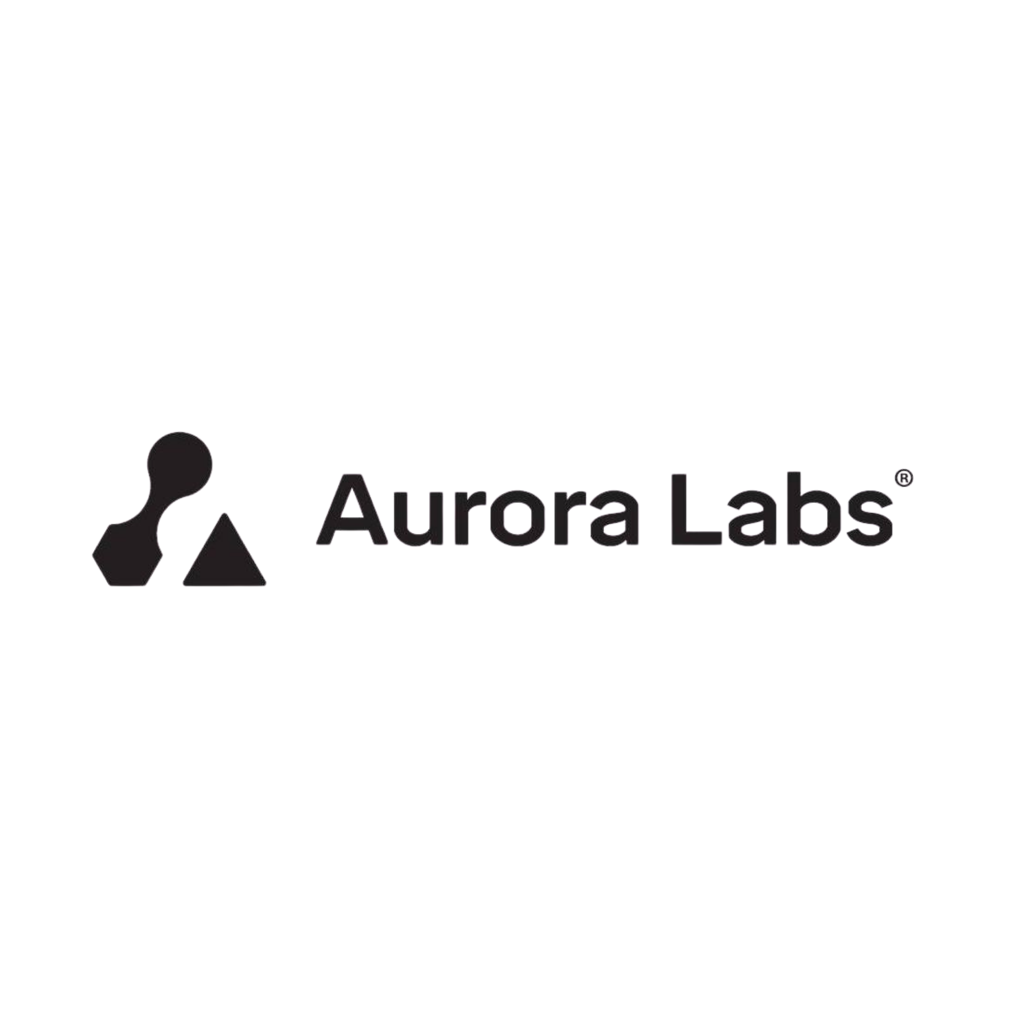 A 3D geometric logo with an interlocking rectangular design in gray tones.