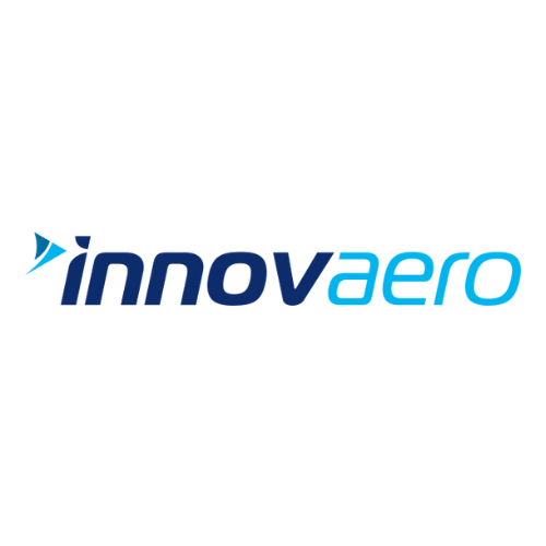 InnovAero logo with blue and navy text and a stylized blue aircraft icon.