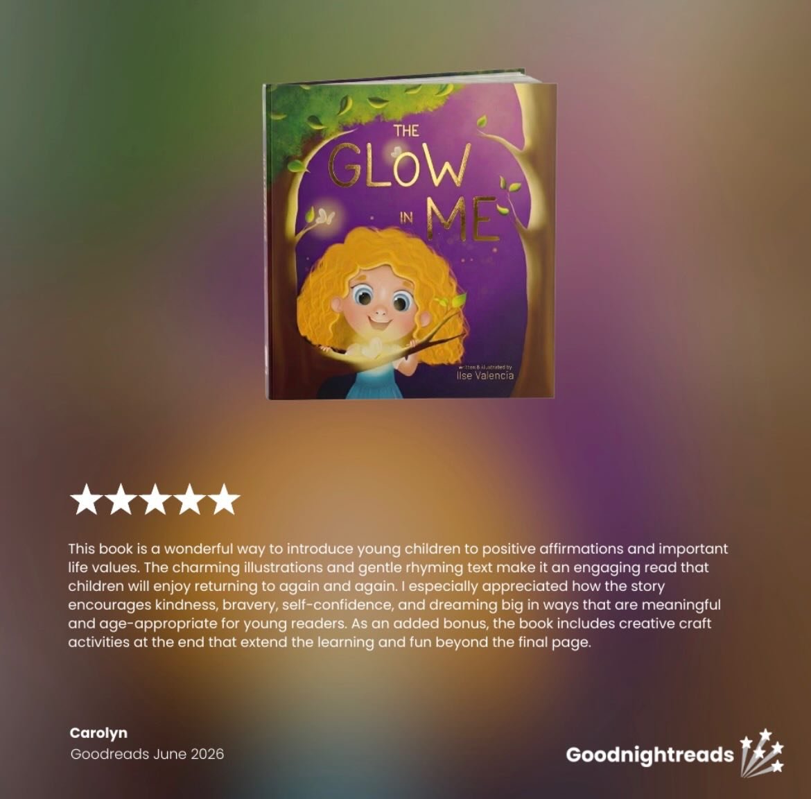 Seeing these reviews come in is such a special feeling. 💕

But what means the most is reading how The Glow in Me is touching families in the way I dreamed it would&mdash;encouraging children to recognize their worth, celebrate who they are, and carr