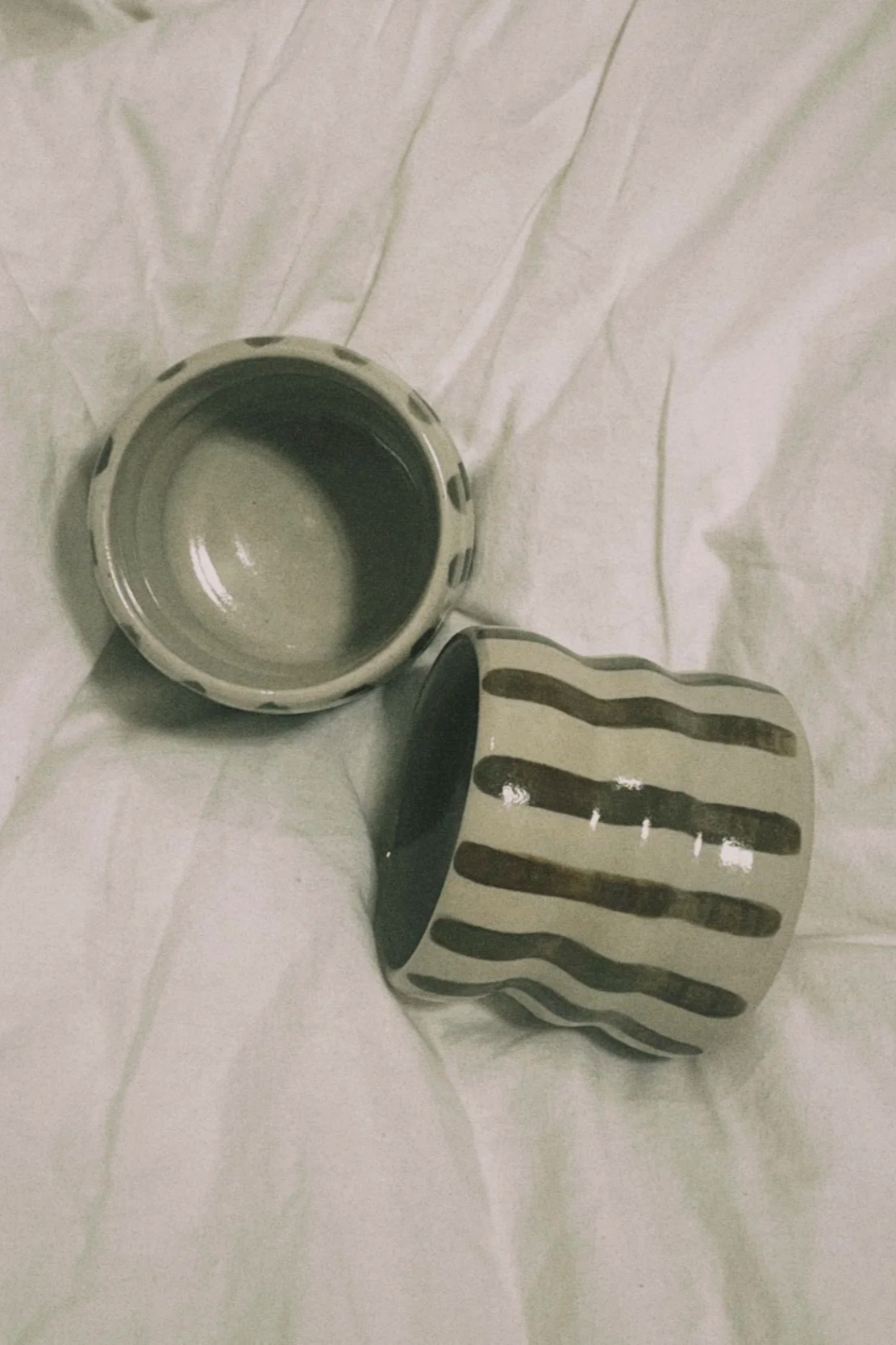 stripy bubble cup green