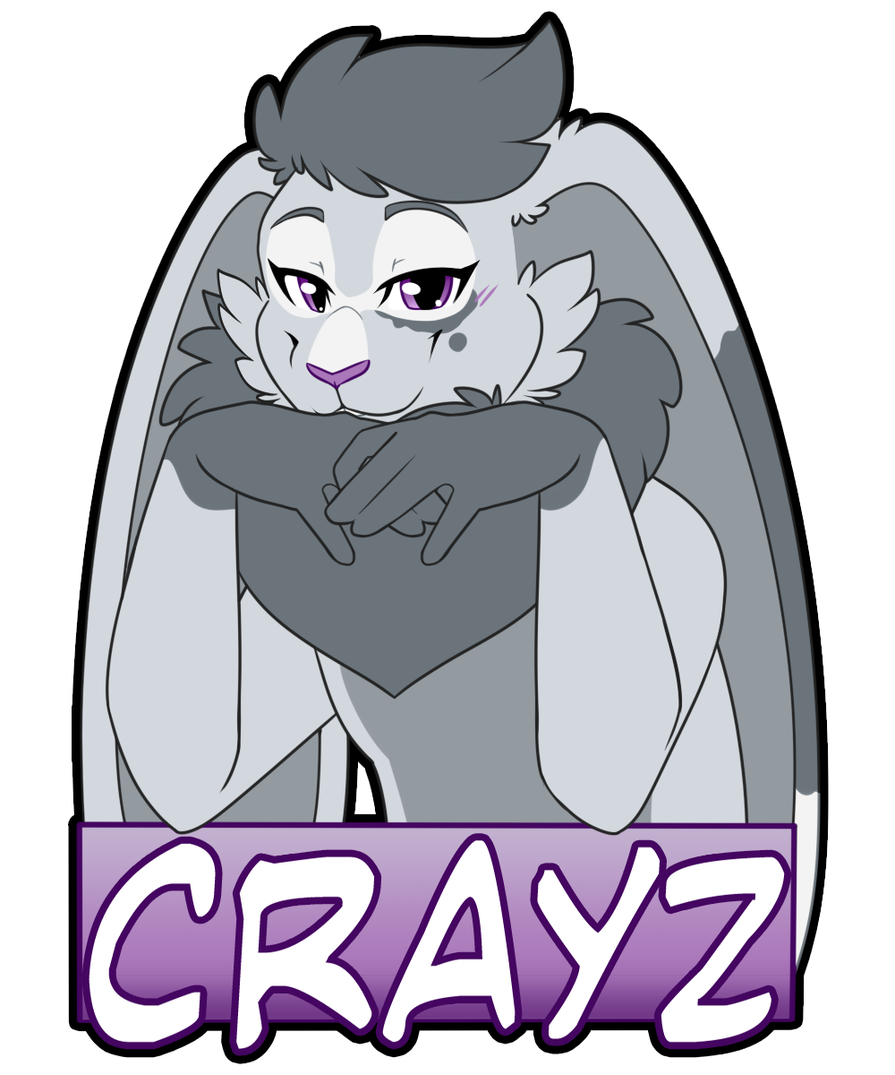 Crayz bust badge - charity auction winner.png