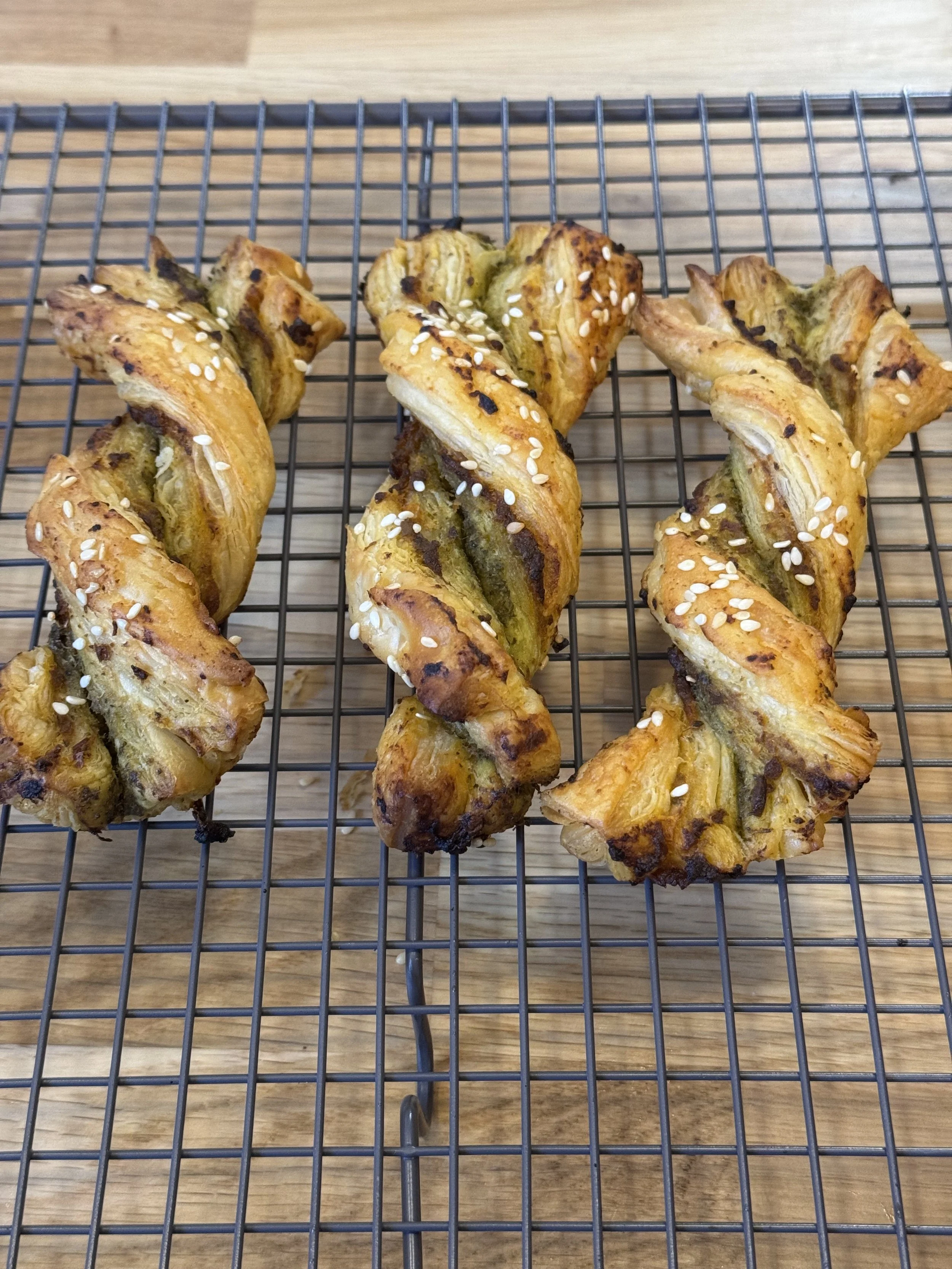 Pesto pastry snacks&nbsp;