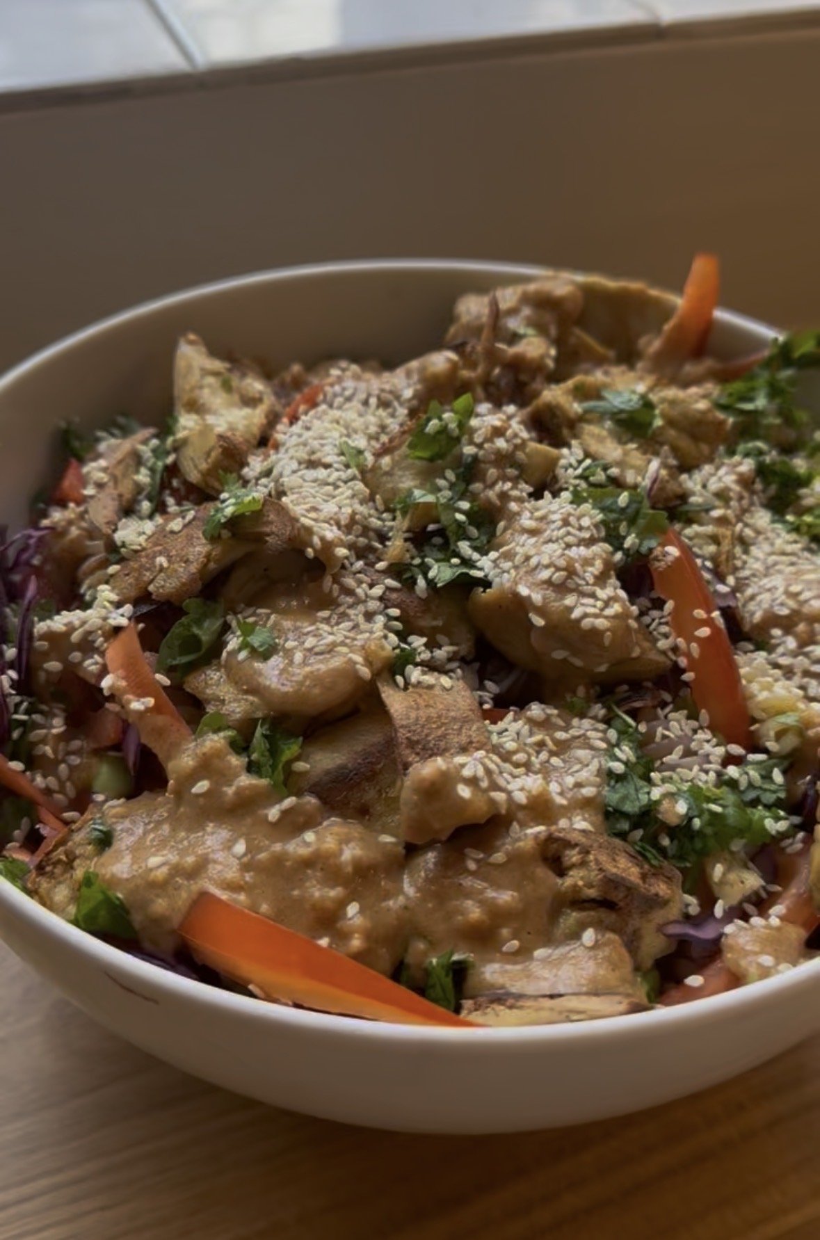 Seitan Peanut Pasta Salad
