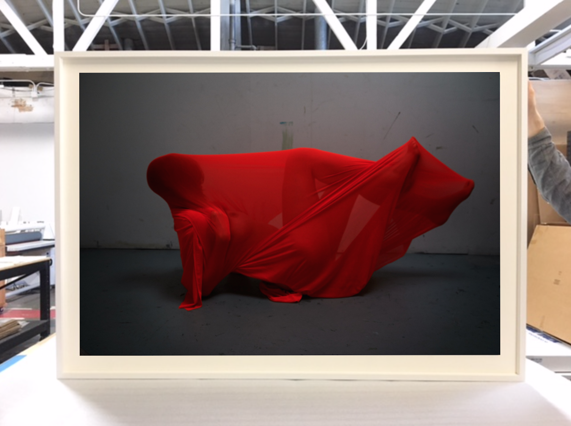 POLLY PENROSE | UNTITLED (MICHELLE’S STUDIO, RED STRETCH)