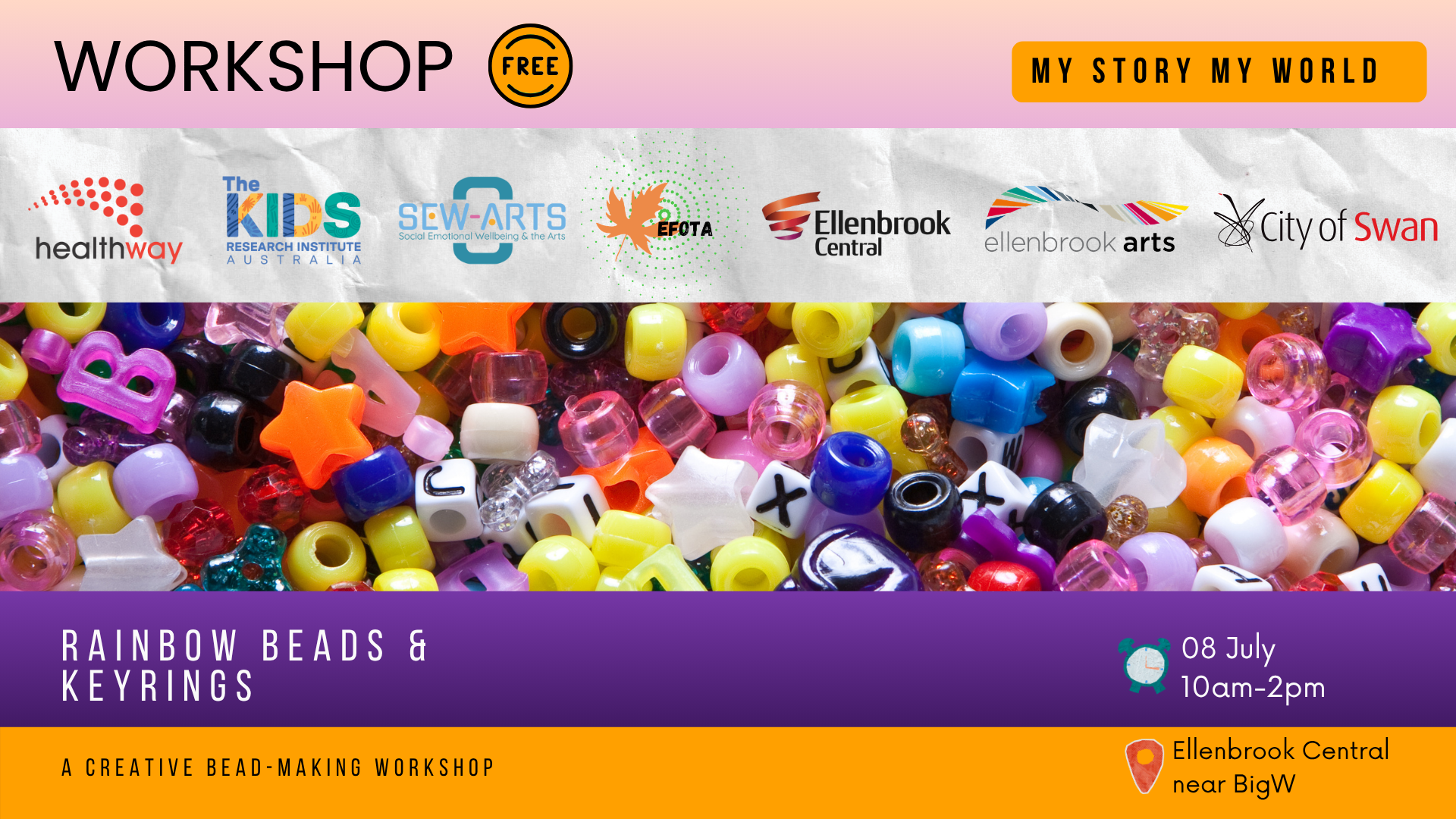 Rainbow Beads &amp; Keyrings