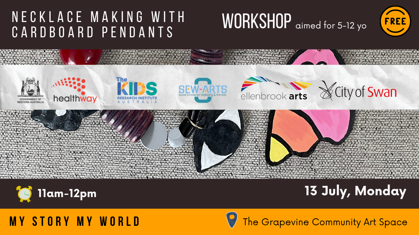 Necklace Making with Cardboard Pendants Workshop for Kids aged 5-12