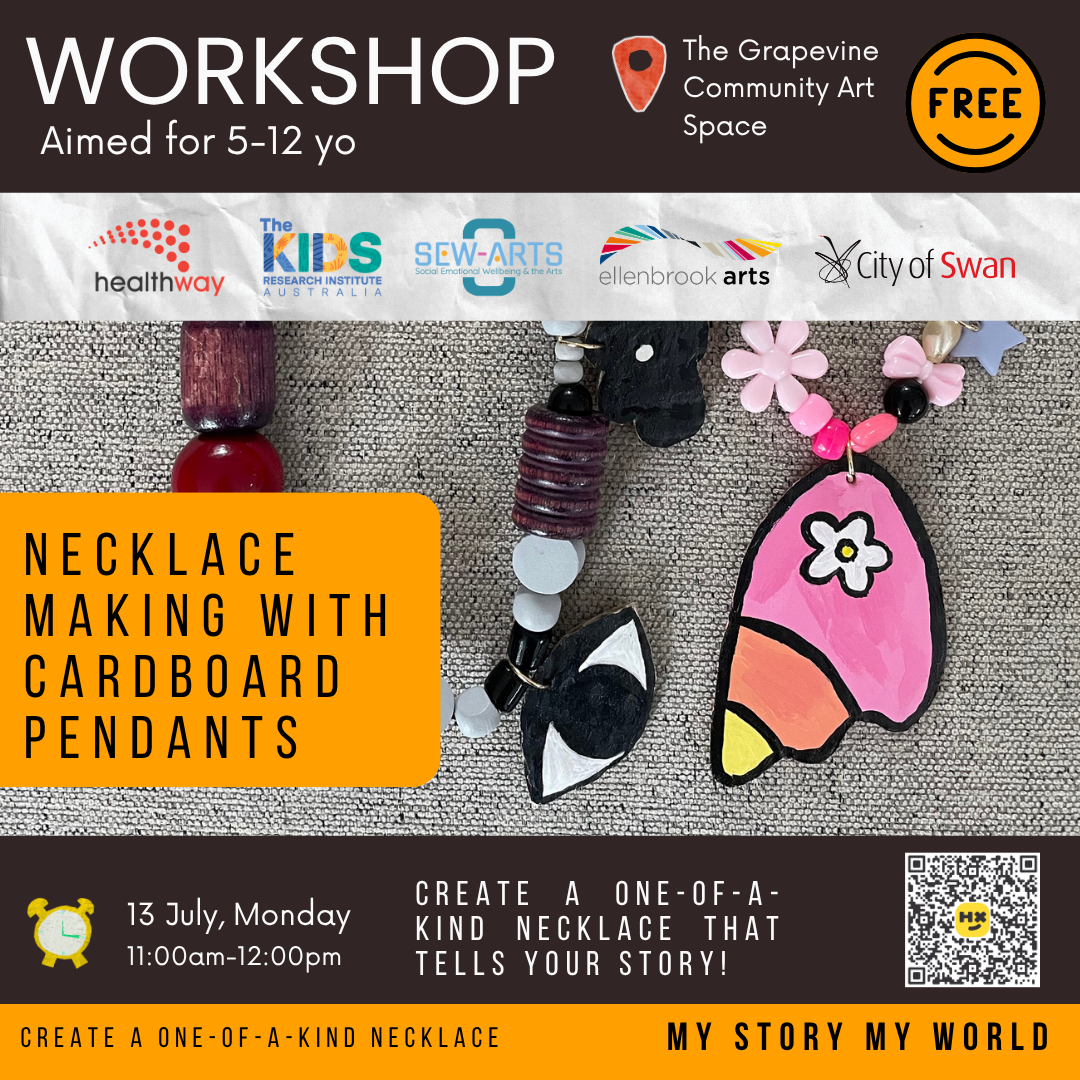 Necklace Making with Cardboard Pendants Workshop for Kids aged 5-12 