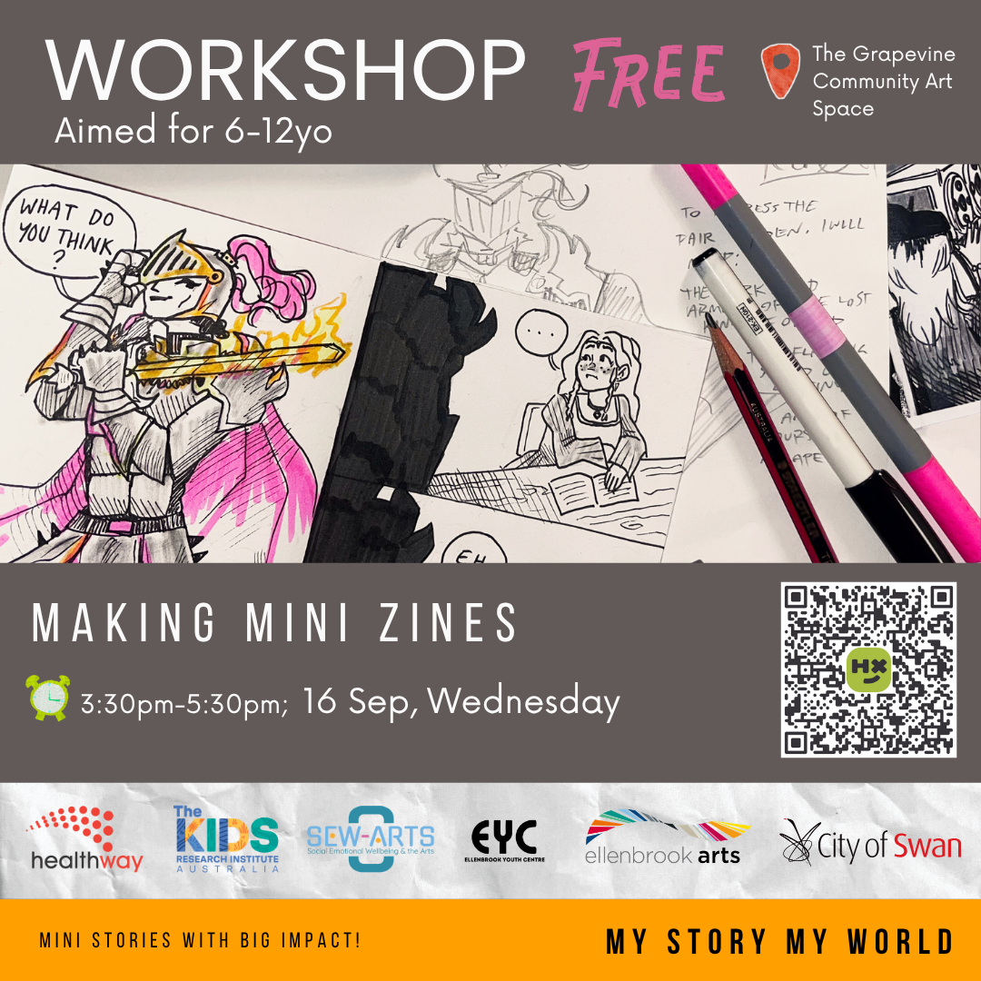 My Story, My World: Making Mini Zines Workshop for Kids aged 6-12