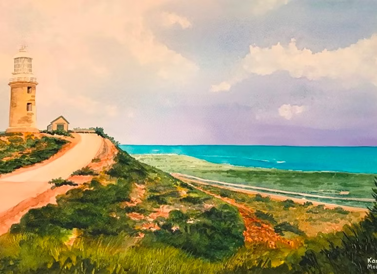 Vlamingh Head Lighthouse, Exmouth by Karen Morton