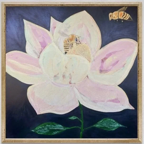 Julie Mullins, Bee happy, 2025, acrylic.