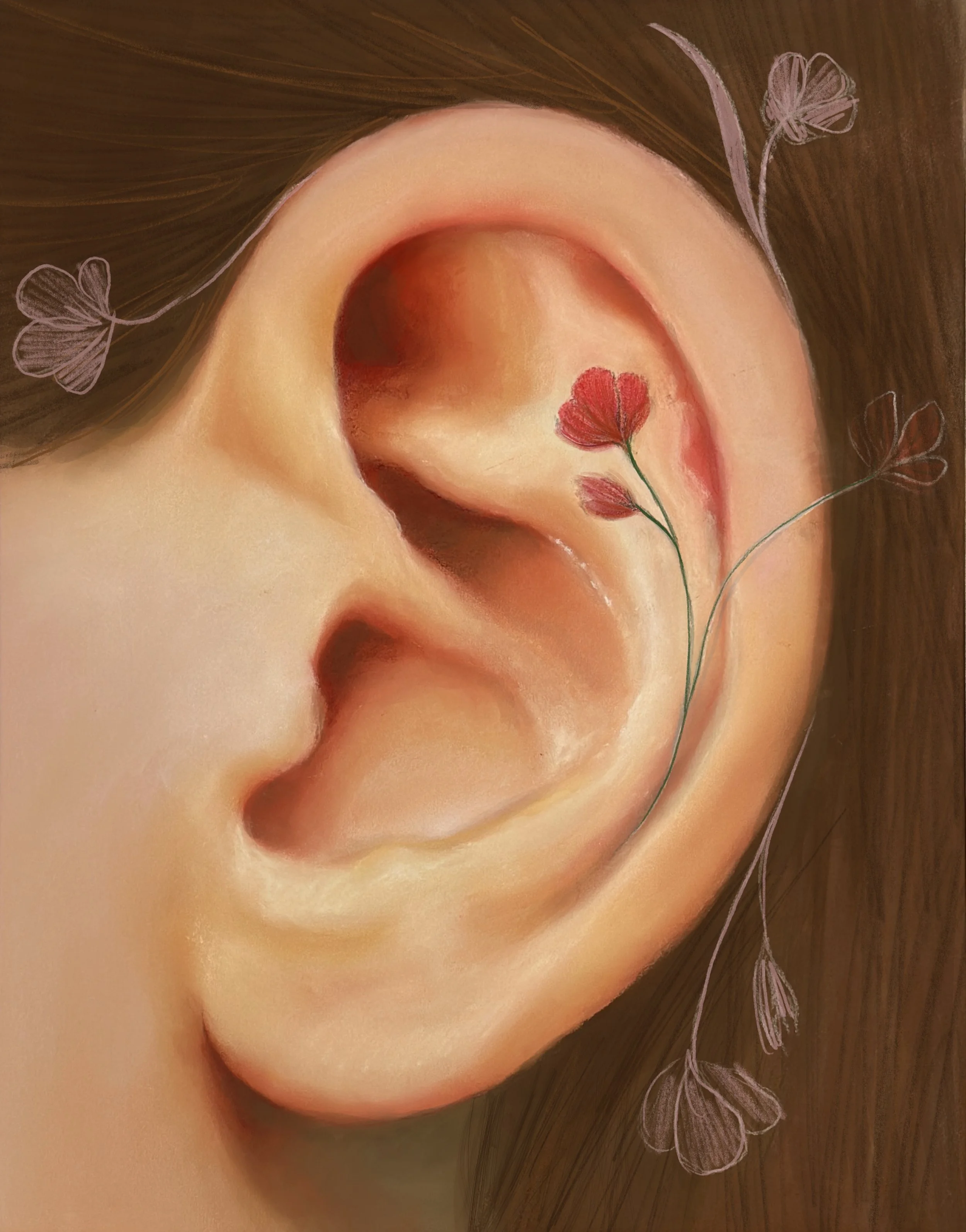 Rebecca Hepworth, Flowering truth, 2025, pastel.