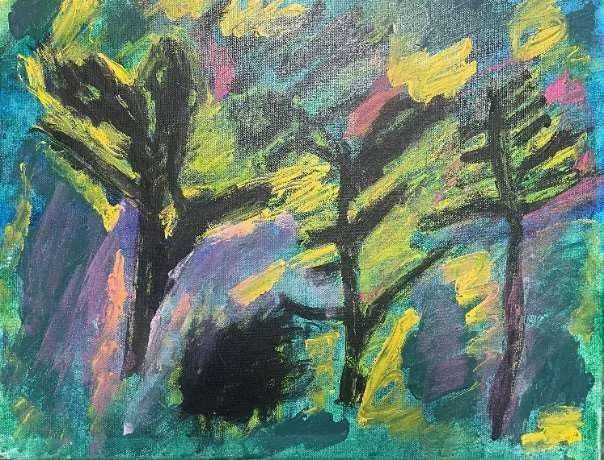 Cliff Kacowicz, Hero, 2024, acrylic and ink.