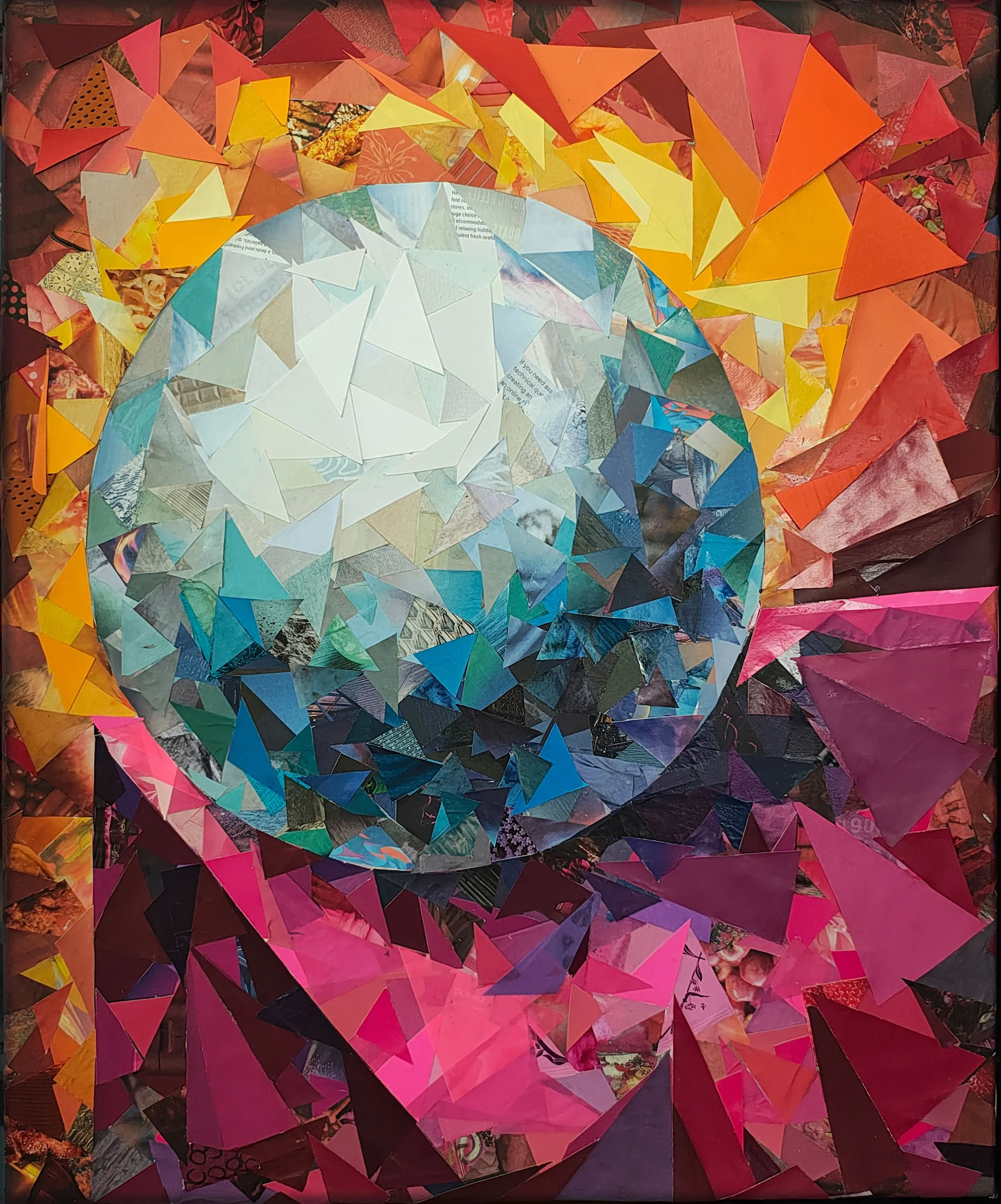 Sasha Sorokina, Synergy, 2025, collage/paper.