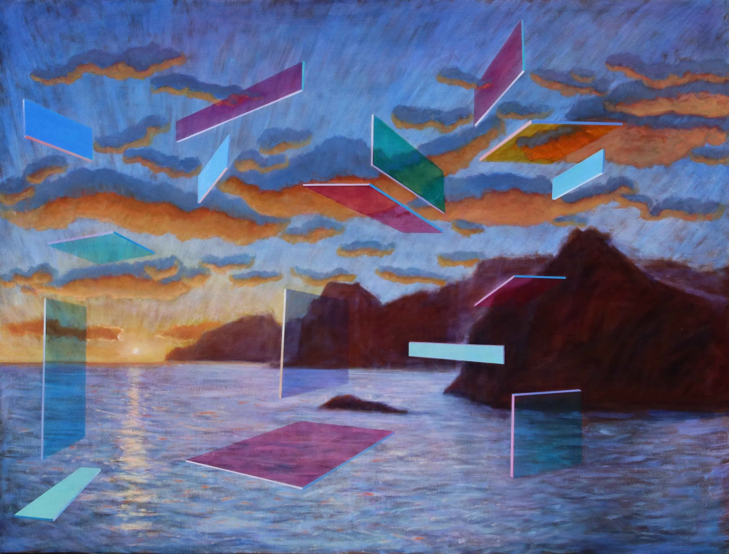 David Ledger, Likeness of the firmament, 2025, oil.