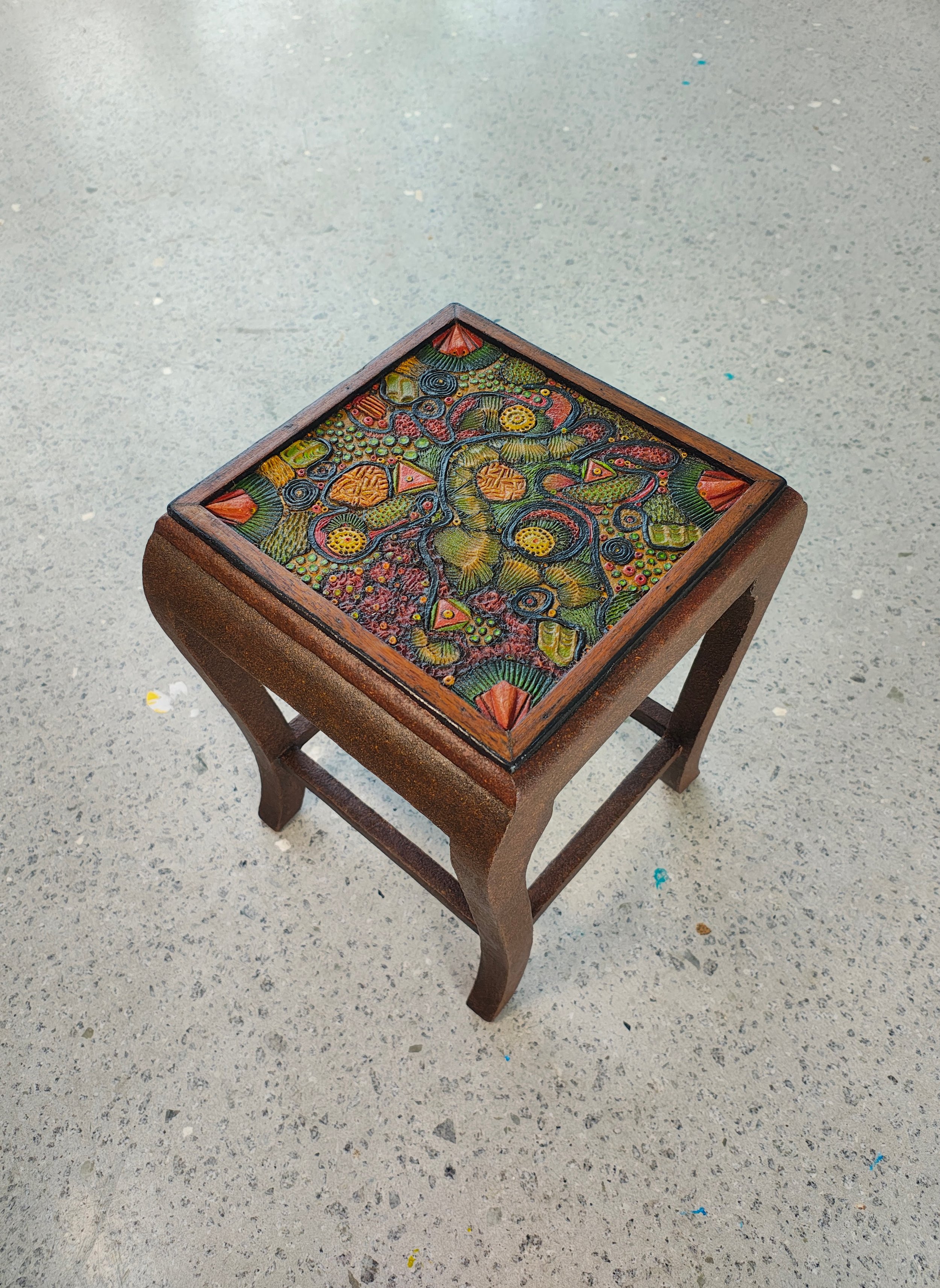 Carmen Tyrer, Tutti-frutti, 2025, wood/euclay.