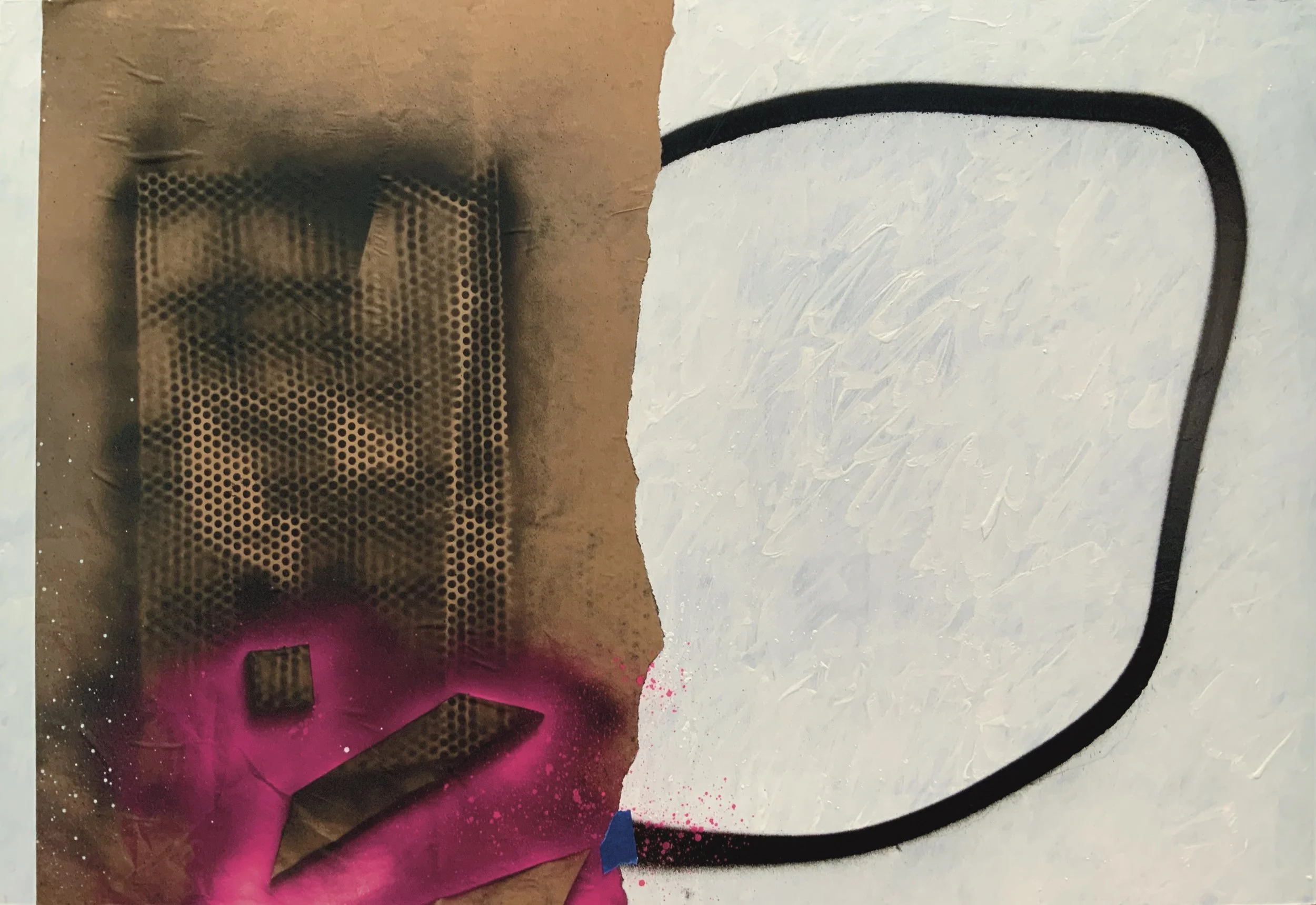 Sioux Tempestt, Edge of intention, 2025, mixed media.