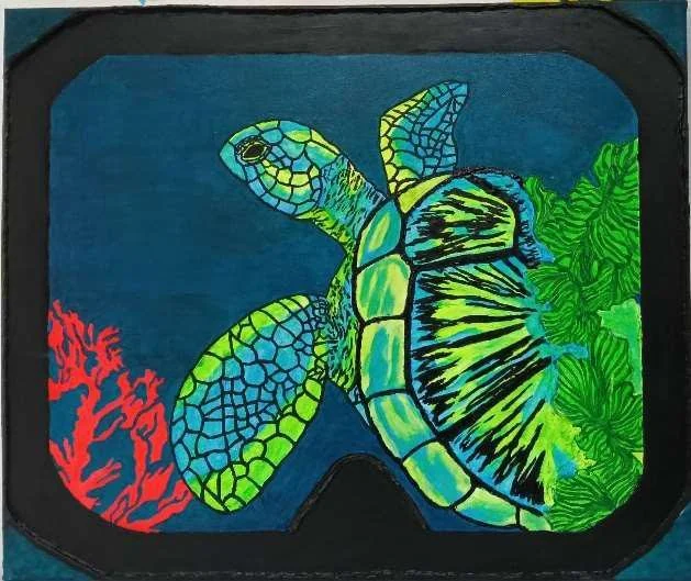 Karen Wright, Finding Nemo, 2024, acrylic on canvas.