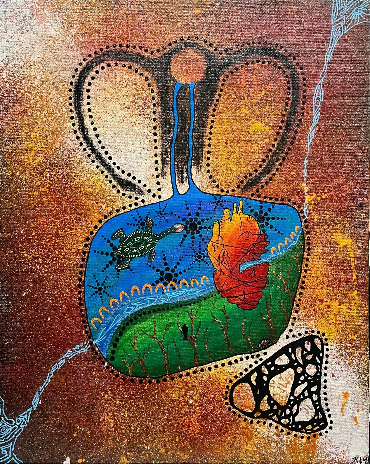 Kalarni Murray, Crying for Country, 2025, acrylic.