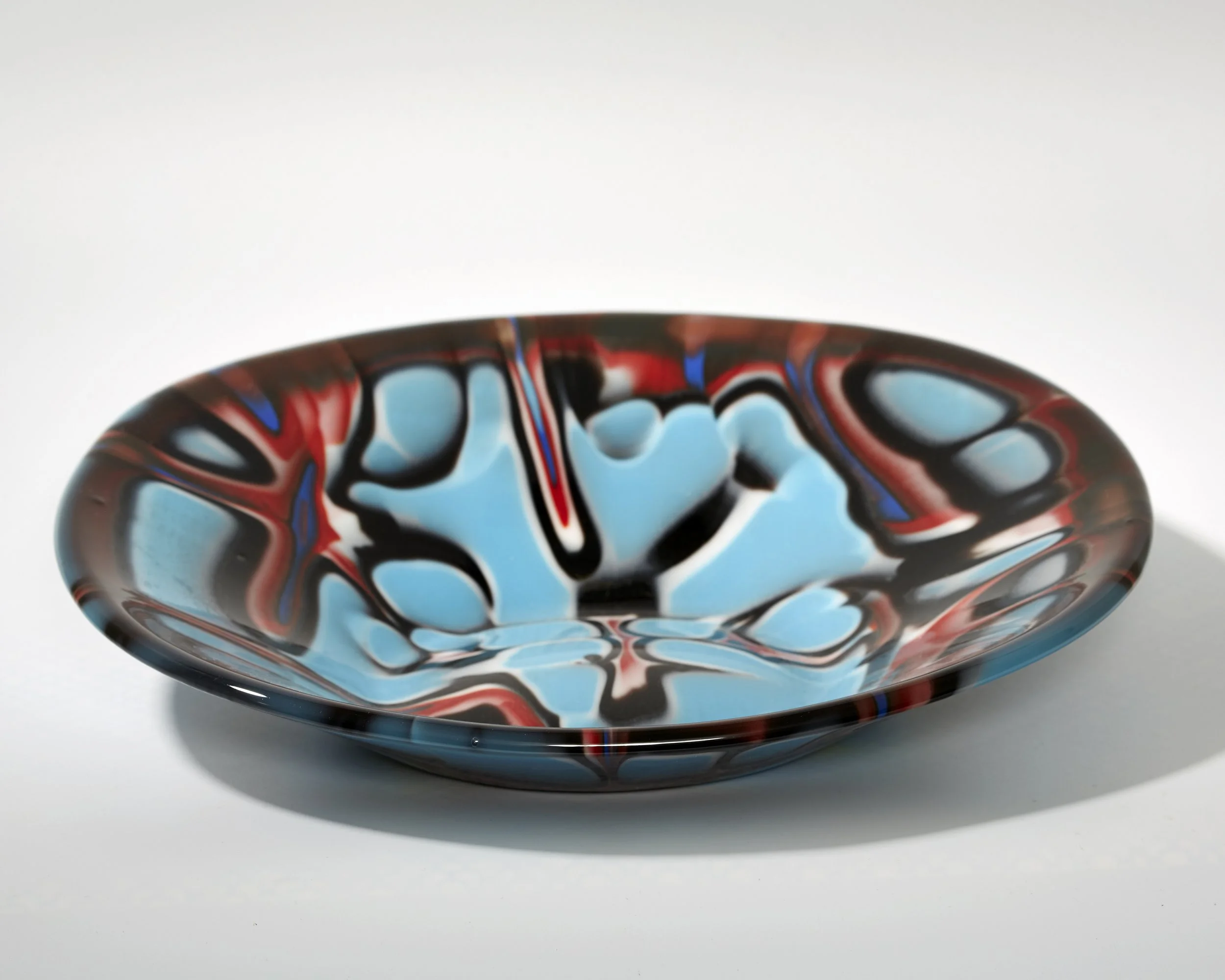 Kim Cottrell, Mokume #1, 2025, kiln formed glass.