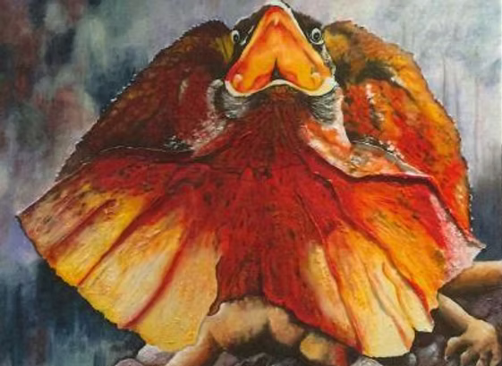 Frilled Lizard by Ursula Ghort