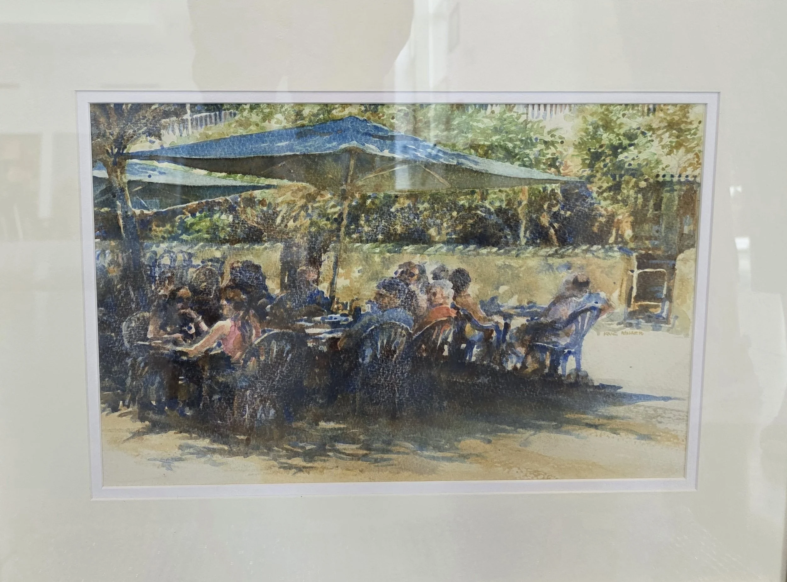 Kale Miller, Lunch in Freo, 2026, watercolour on arches, 65 x 50 cm