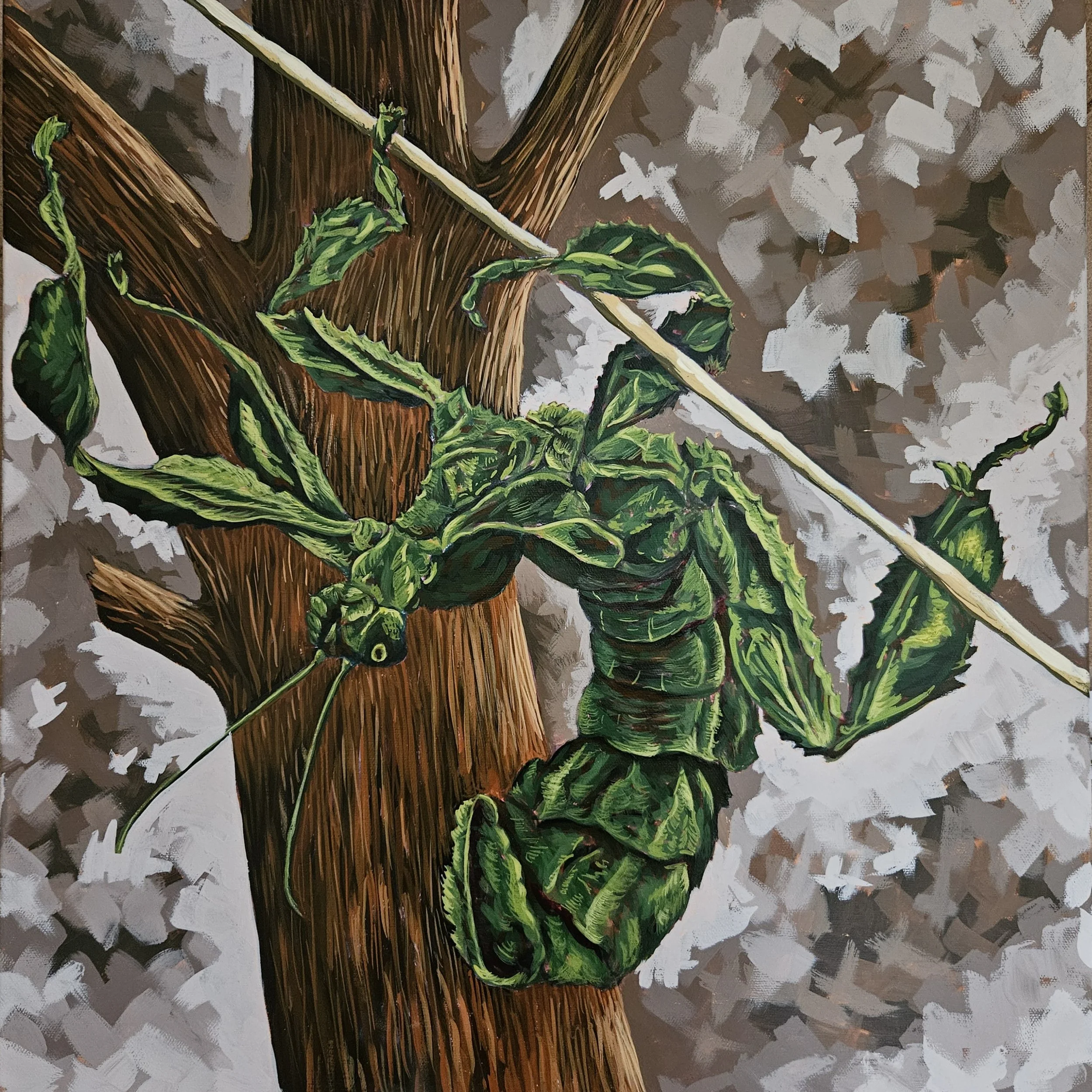 Nicole Wooller, Giant Prickly Stick Insect, 2026, acrylic