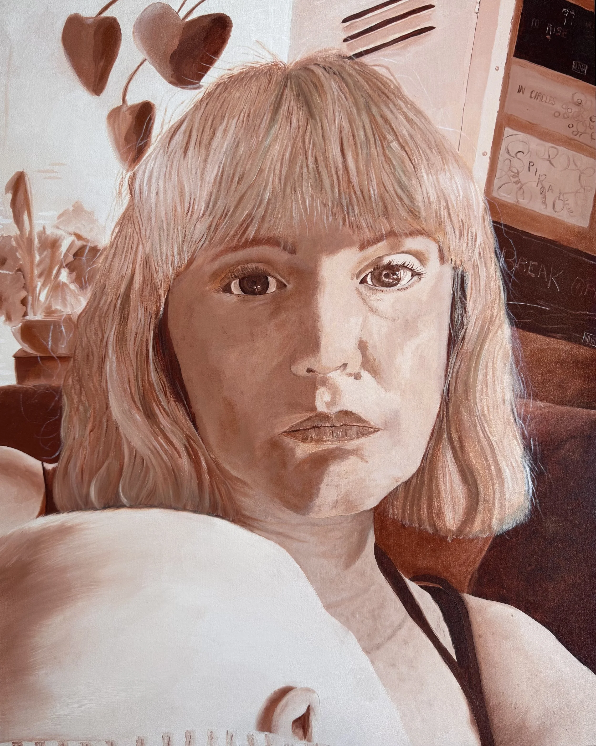 Wendy Marinich, You broke me open to make me whole, 2025, oil. 