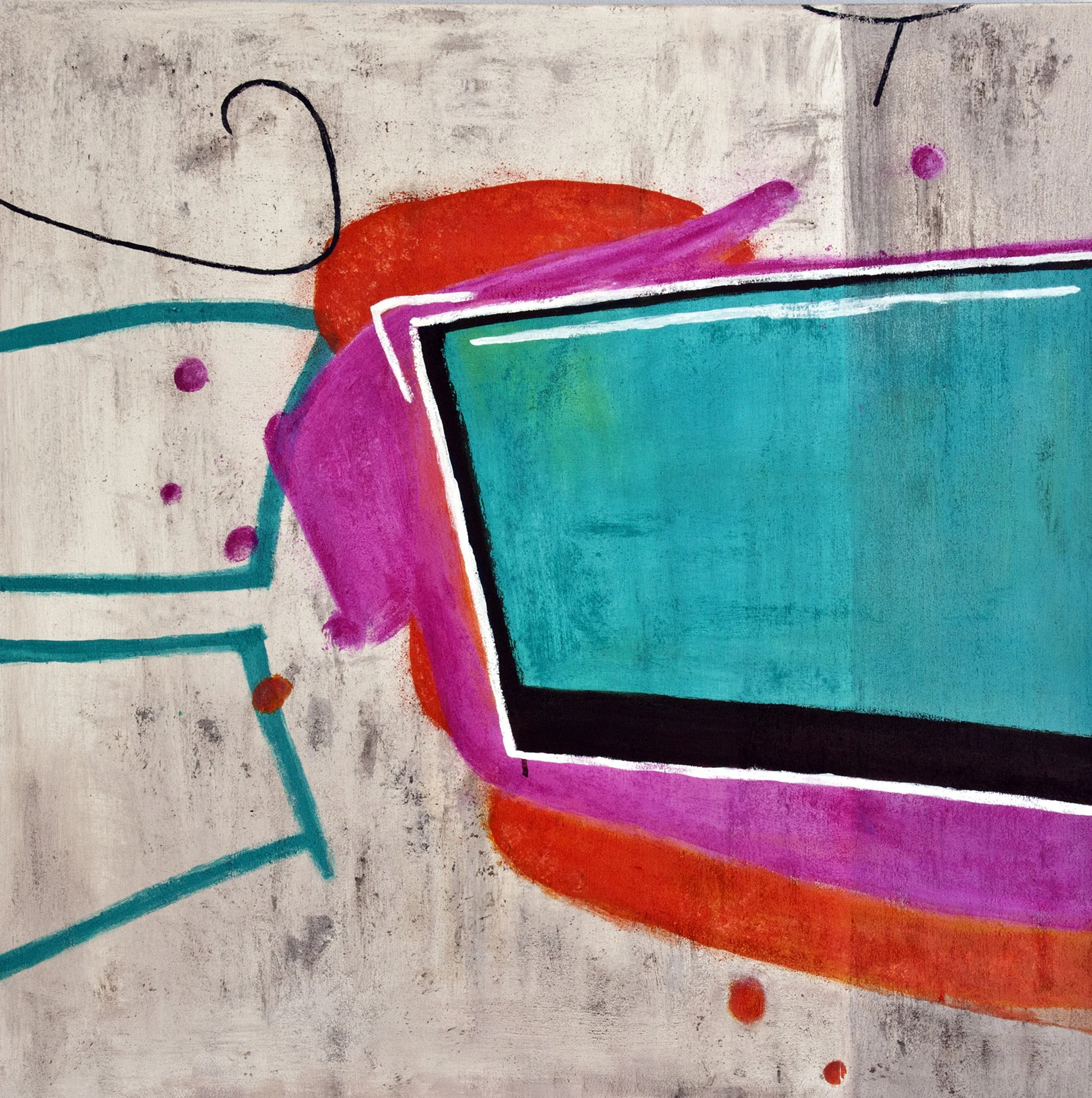 Julie Calabrese, Rebellion (no identity), 2026, acrylic and sand, 91 x 91 cm