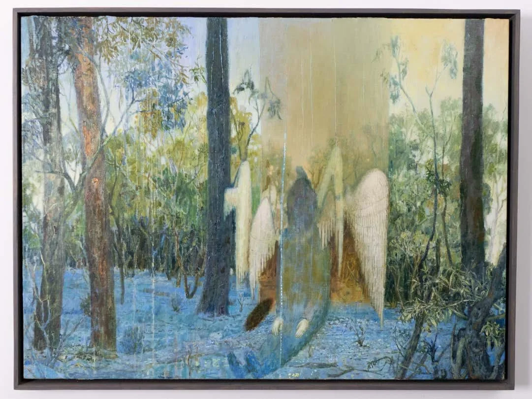 Gregory Pryor, The Tired Angel, 2022, oil on linen, 60 x 80 cm.