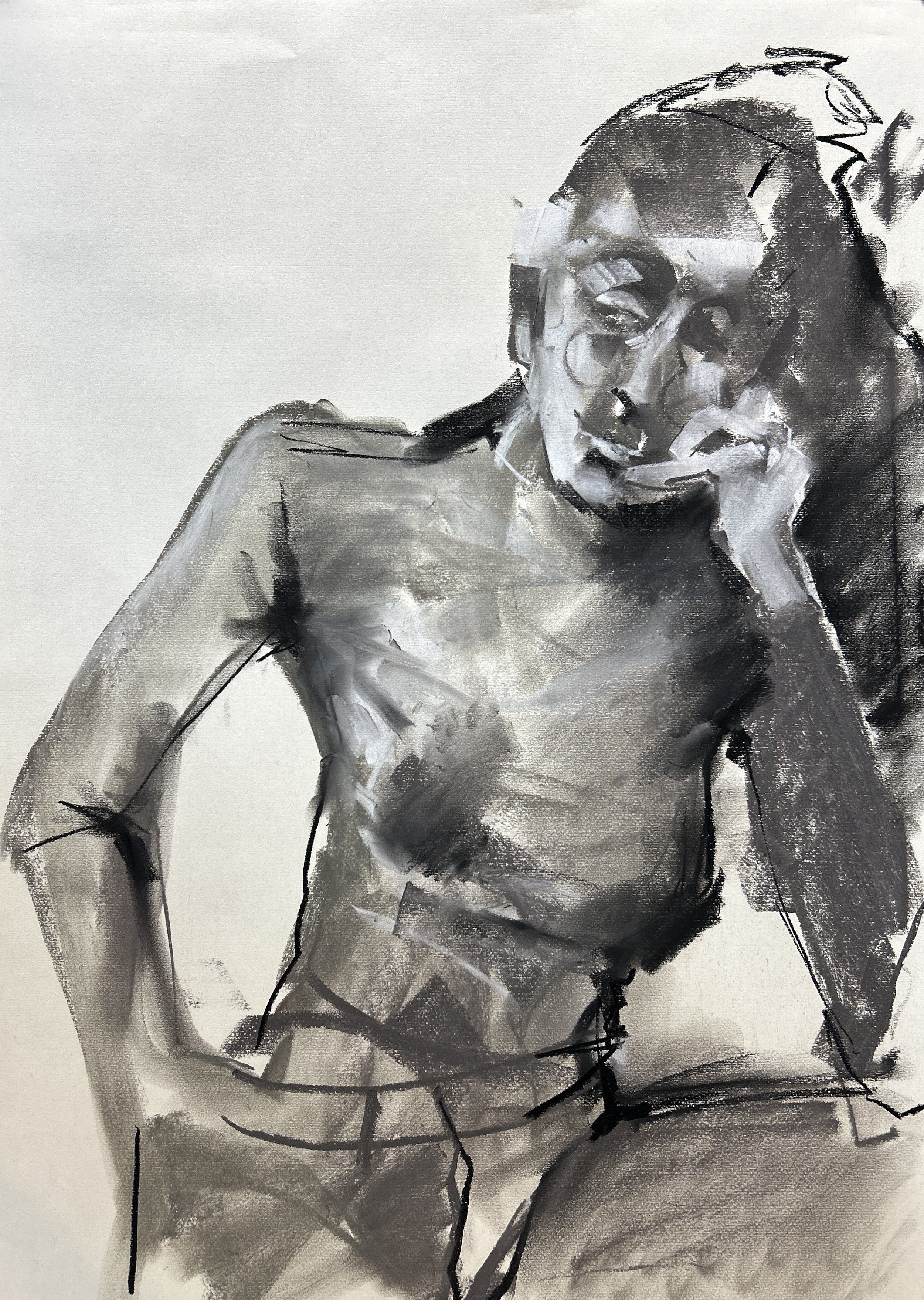 David Leith, Points of view, 2025, charcoal.