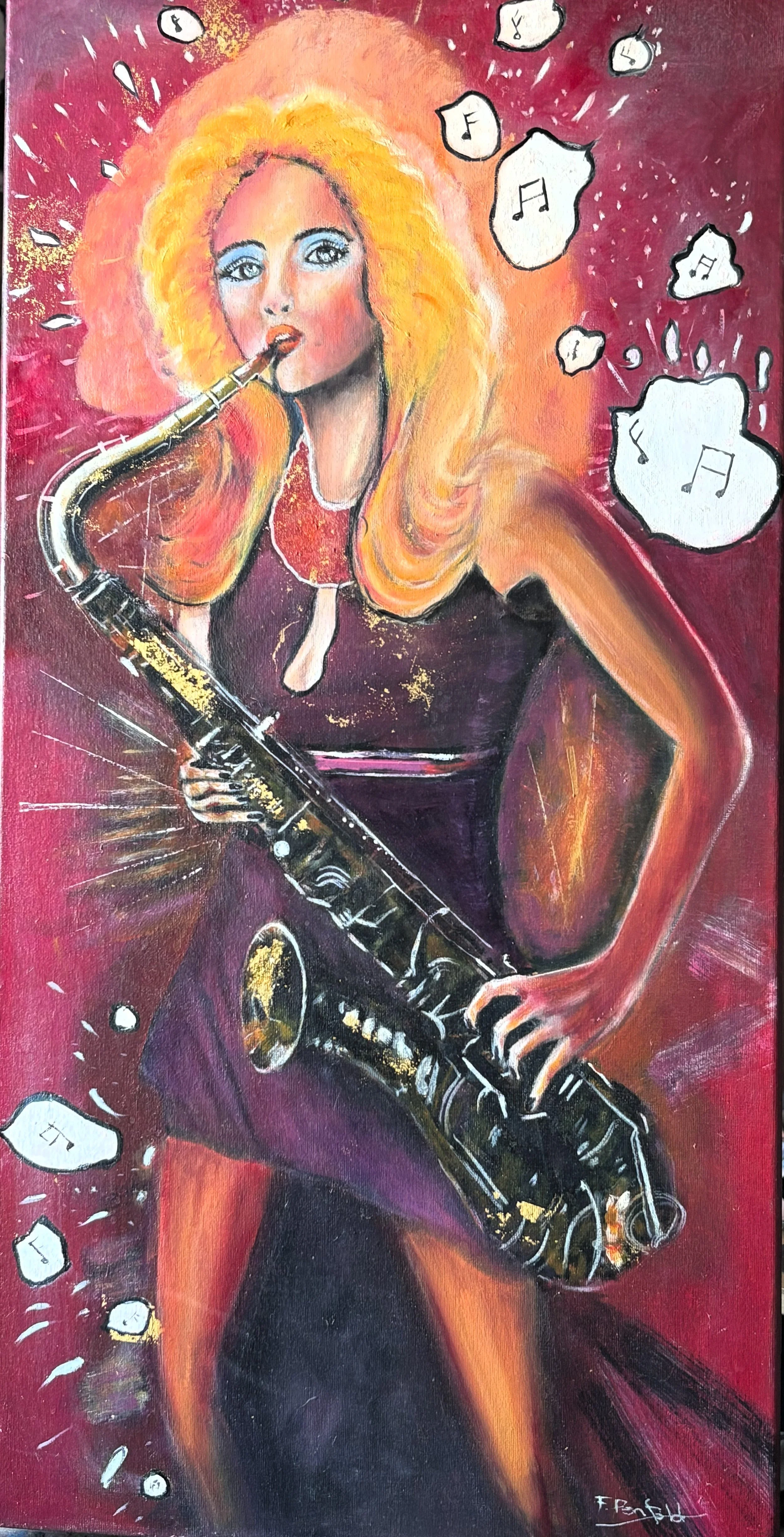 Frank Penfold, All that jazz, 2025, oil.
