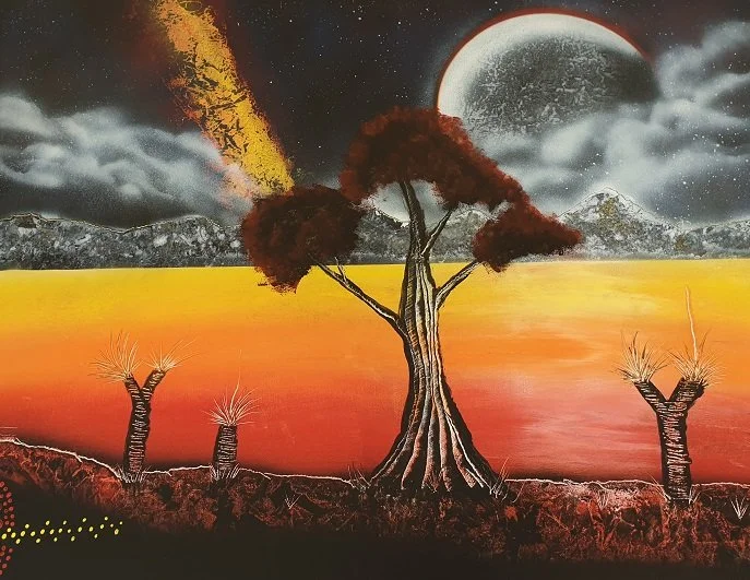 Ellenbrook Award for Painting: Balga Dreaming by Samuel Pilot-Kickett