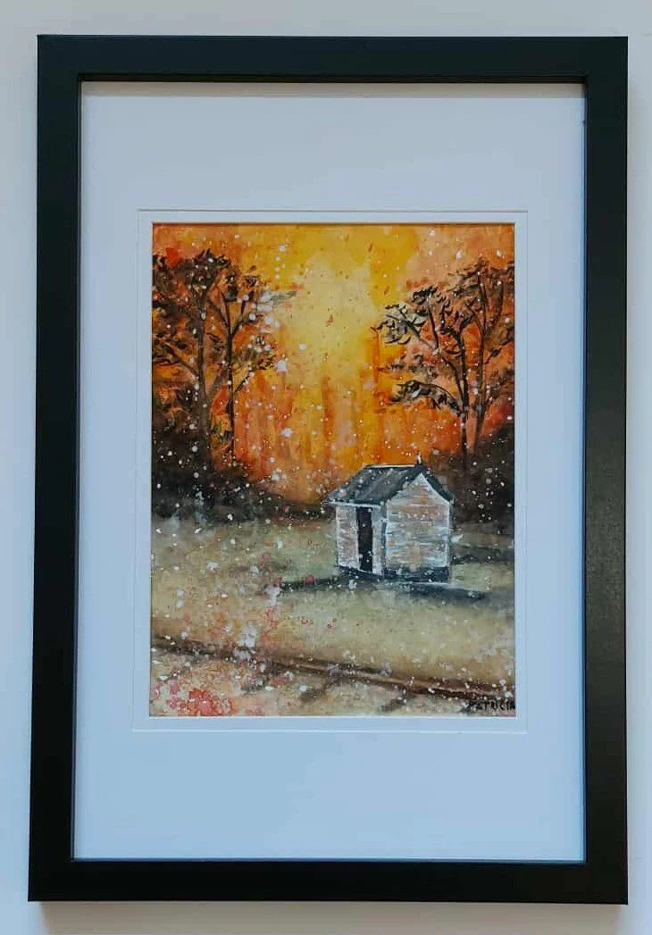 Patricia Ryan, Tragedy in landscapes, 2025, watercolour.