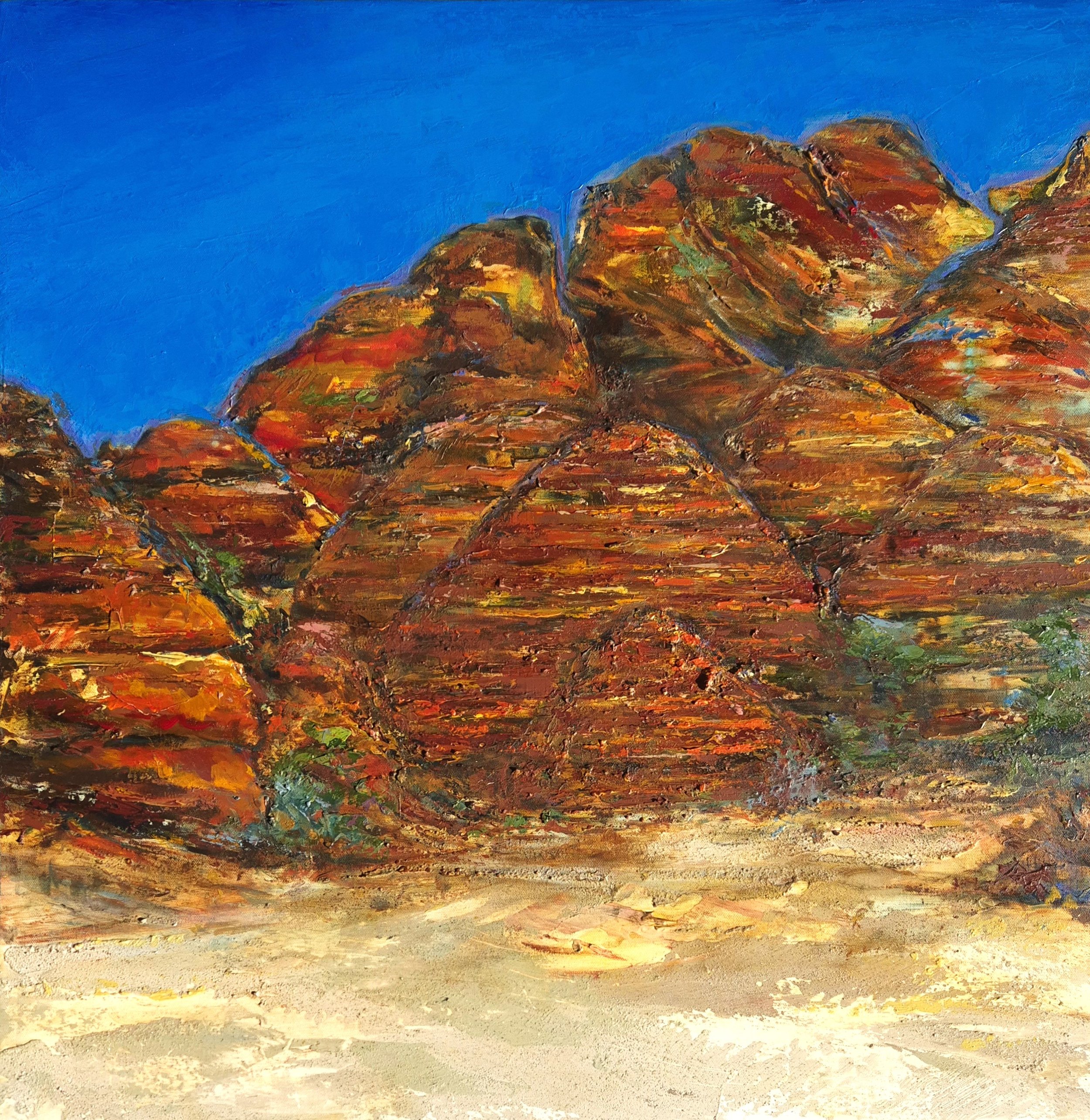 Belinda Eldridge, Etched in time, 2025, acrylic.