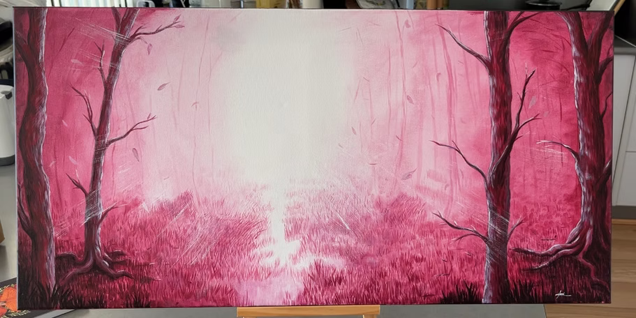 Pink Forest Variation 2 by Georgia Kostic