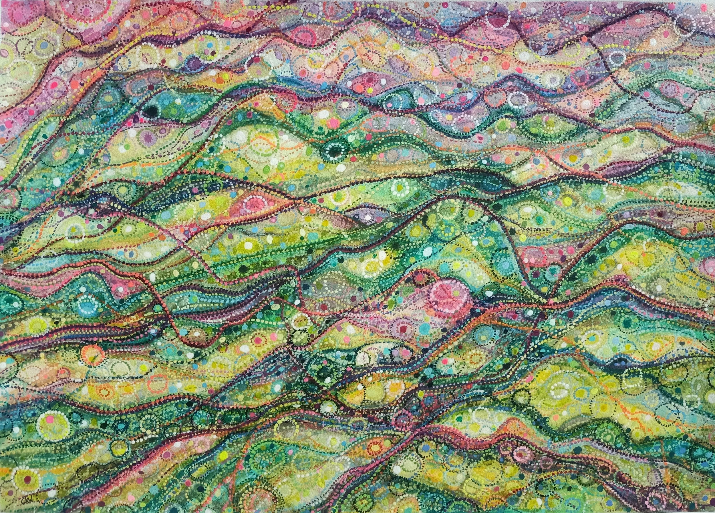 Cindy Watson, For all the lost souls, 2025, acrylic ink.